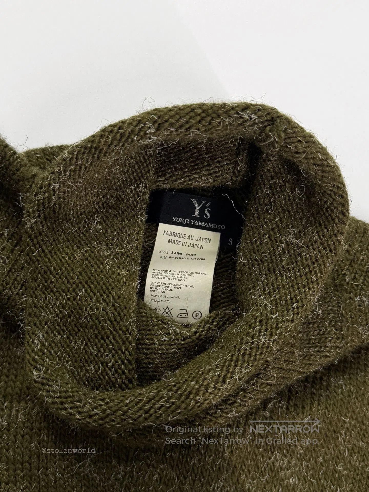 Y's Green Knitted Roll Neck Top with Pockets. Size M / US 6-8 / IT 42-44 - 9 Thumbnail