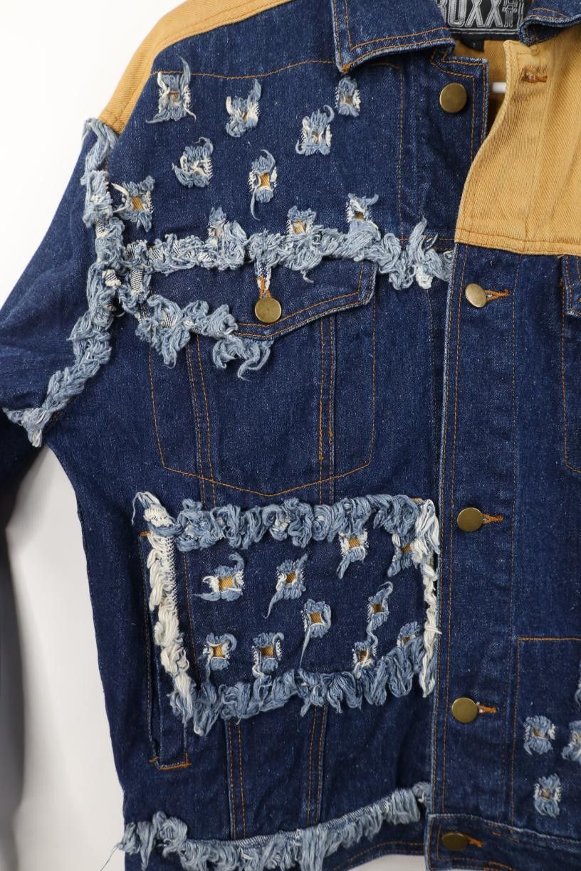 Vintage Deadstock Vintage 90s Streetwear Patch Denim Trucker Jacket Size US S / EU 44-46 / 1 - 7 Thumbnail