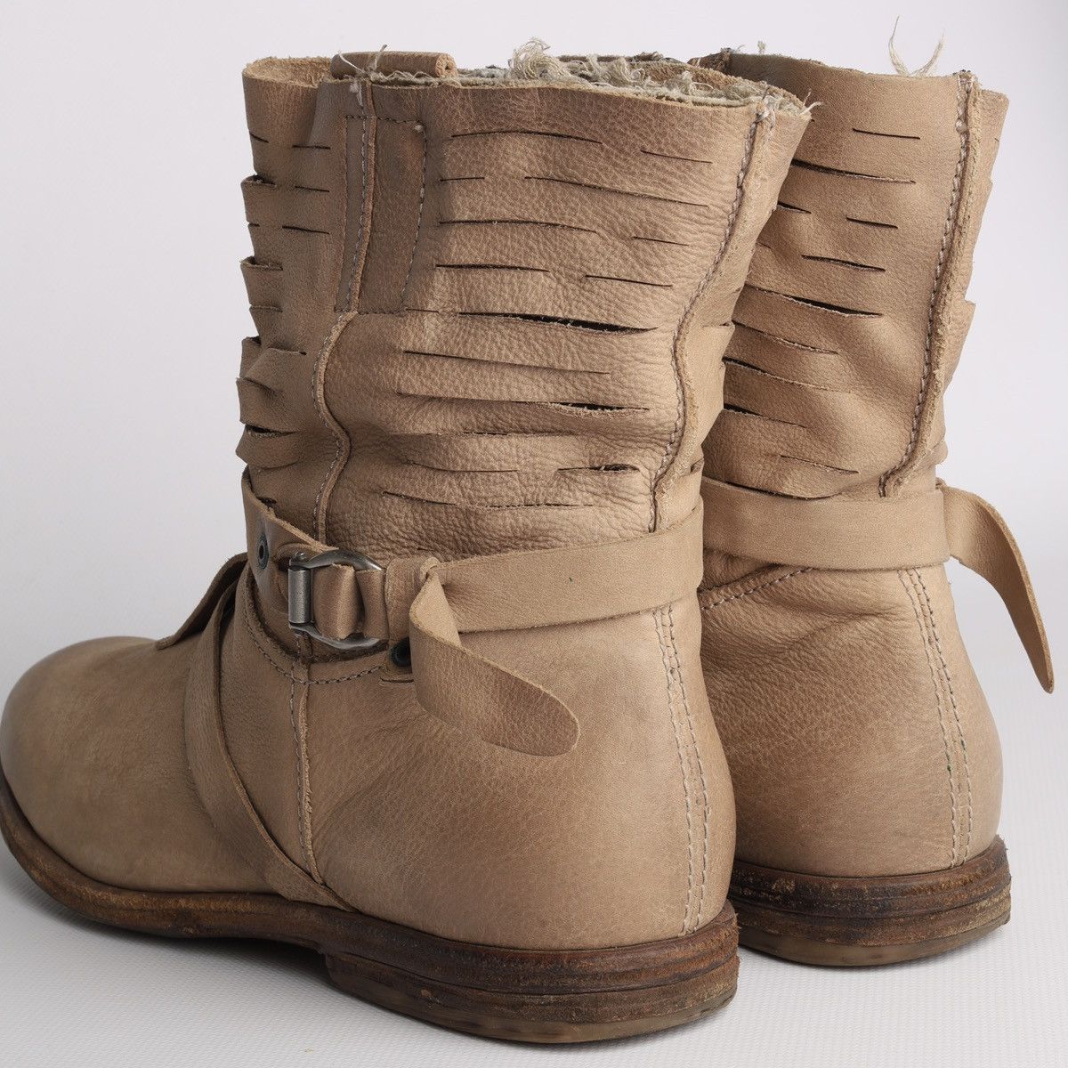 A.S.98 A.S.98 AS98 Airstep Leather Beige High Boots Shoes Size US 11 / IT 41 - 5 Thumbnail