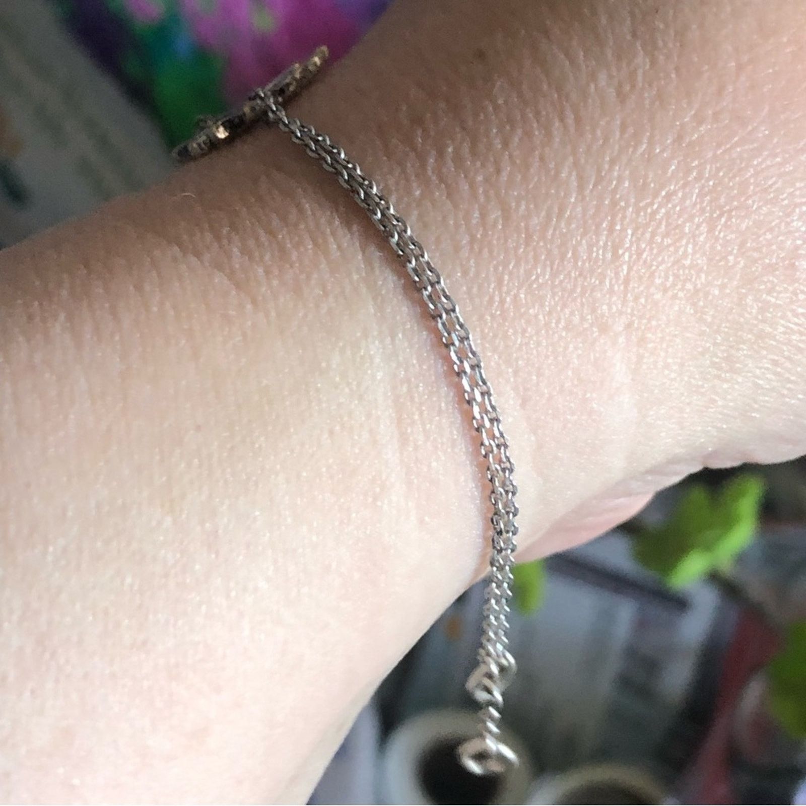 Lucky Brand Lucky Brand silver double chain flower bracelet Size ONE SIZE - 2 Thumbnail