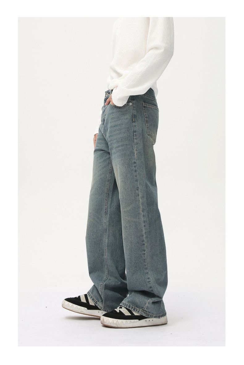 Japanese Brand × Jean Japanese retro straight distressed wide-leg washed jeans Size US 32 / EU 48 - 4 Thumbnail