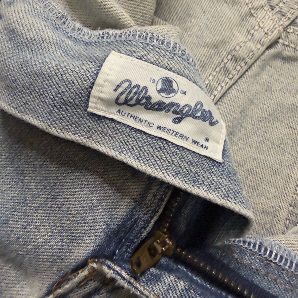 Denim & Co. Vintage 80s Selvedge Japanese Denim Wrangler Faded Wide Leg Size 28" / US 6 / IT 42 - 13 Thumbnail