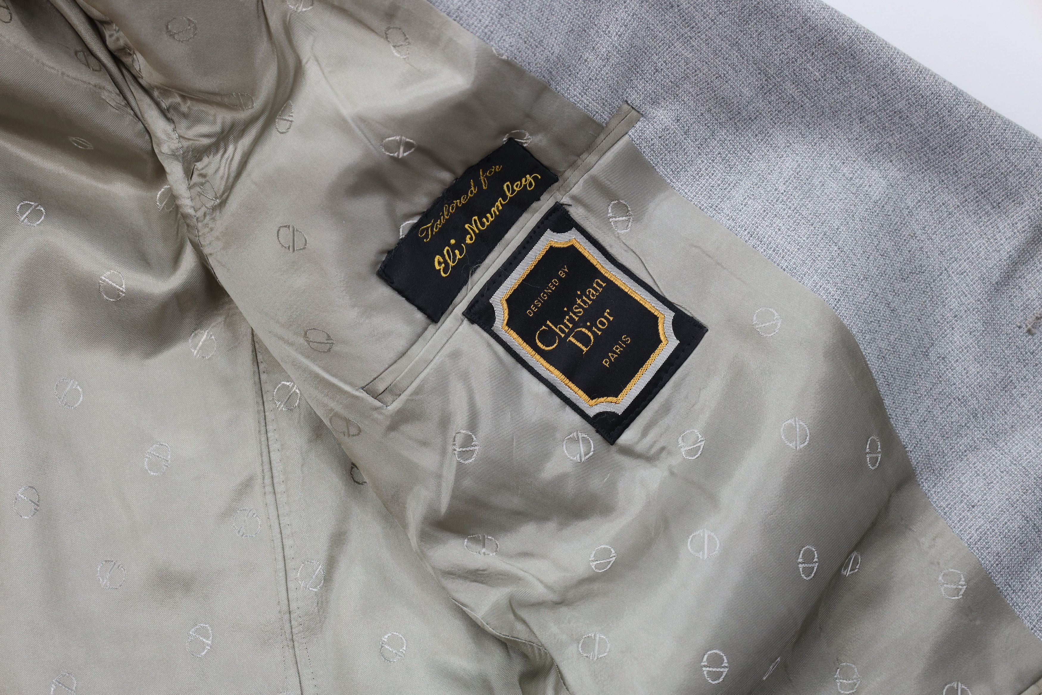 Christian Dior Monsieur Vintage 70s Christian Dior 2 Piece Wool Suit Size 44L - 10 Thumbnail