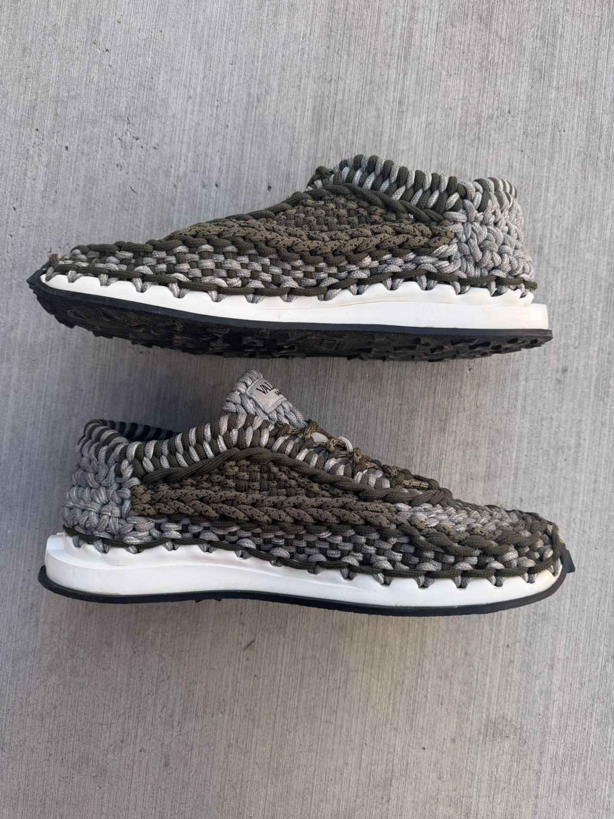 Valentino Valentino Garavani Crochet Sneaker Brown Green US 11 EU 44 Size US 11 / EU 44 - 2 Thumbnail