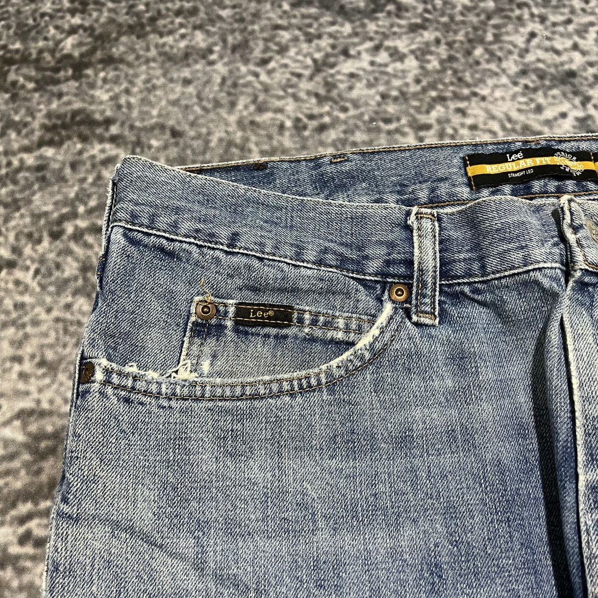 Lee Vintage Lee Distressed Faded Workwear Skater Blue Jeans Size US 36 / EU 52 - 8 Thumbnail