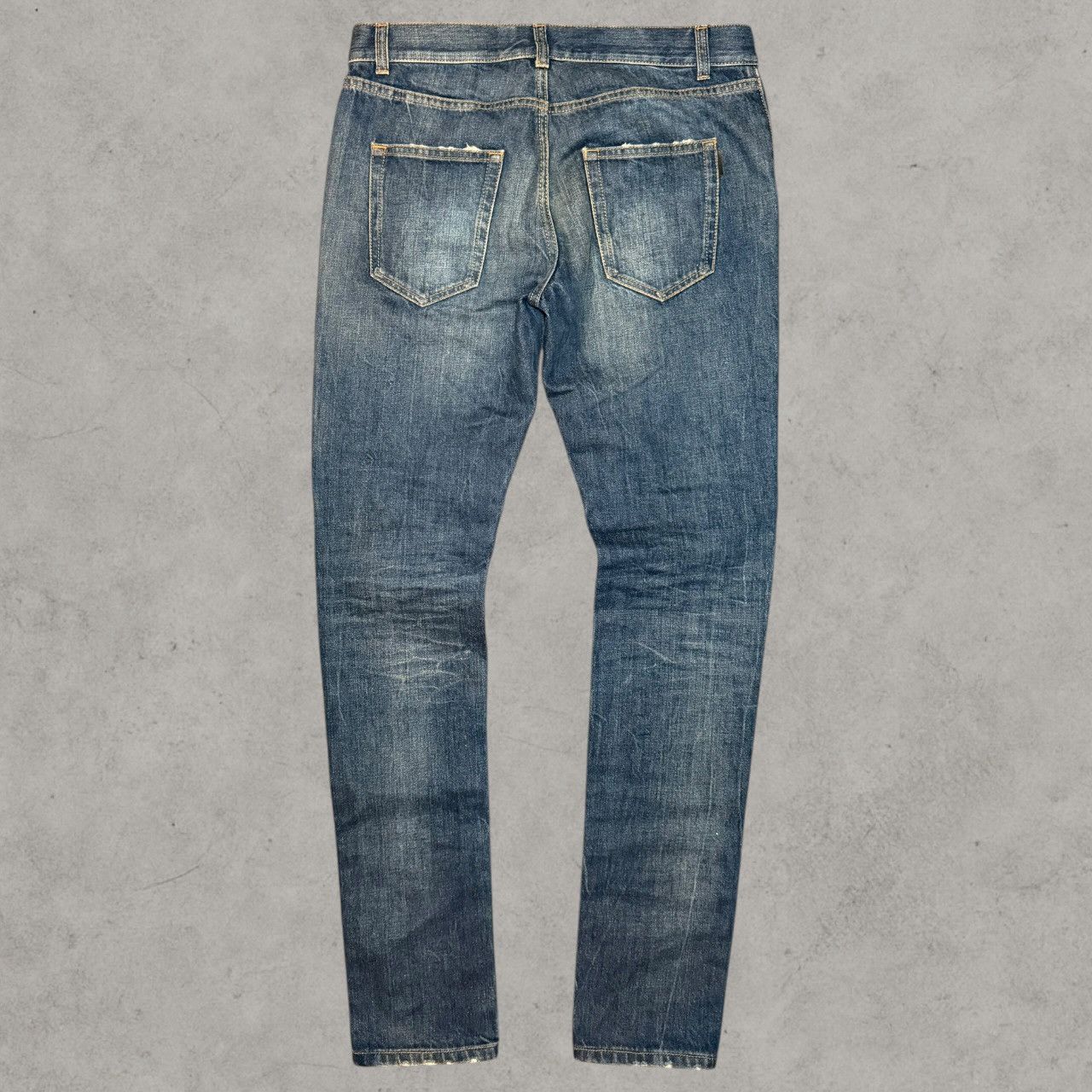 Saint Laurent Paris 2018 Saint Laurent Paris D02 Blue Crash Denim Sz 30 Size US 30 / EU 46 - 2 Thumbnail