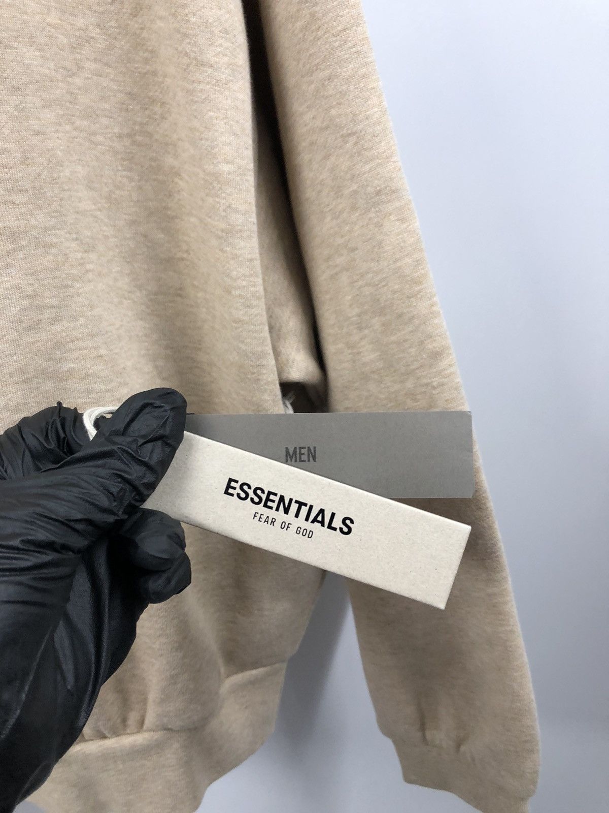 Fear of God Fear of God Essentials Logo Embossed Heather Oatmeal Hoodie Size US M / EU 48-50 / 2 - 5 Thumbnail