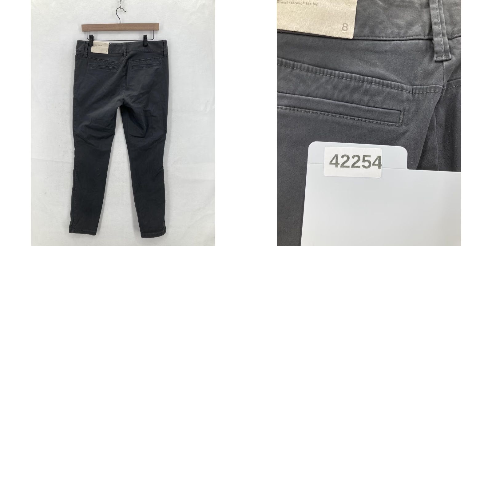 Loft LOFT Ann Taylor Pants Womens 8 Gray Marisa Skinny Ankle Stretch Sateen Chino Size 30" / US 8 / IT 44 - 10 Thumbnail