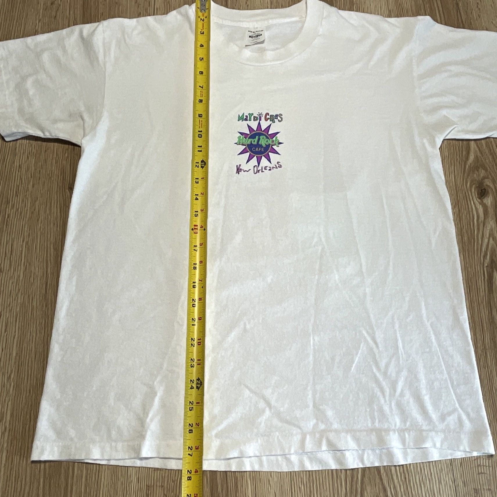 Hard Rock Cafe VINTAGE Hard Rock Cafe Mardi Gras T-Shirt Large White Mens Size US L / EU 52-54 / 3 - 4 Thumbnail