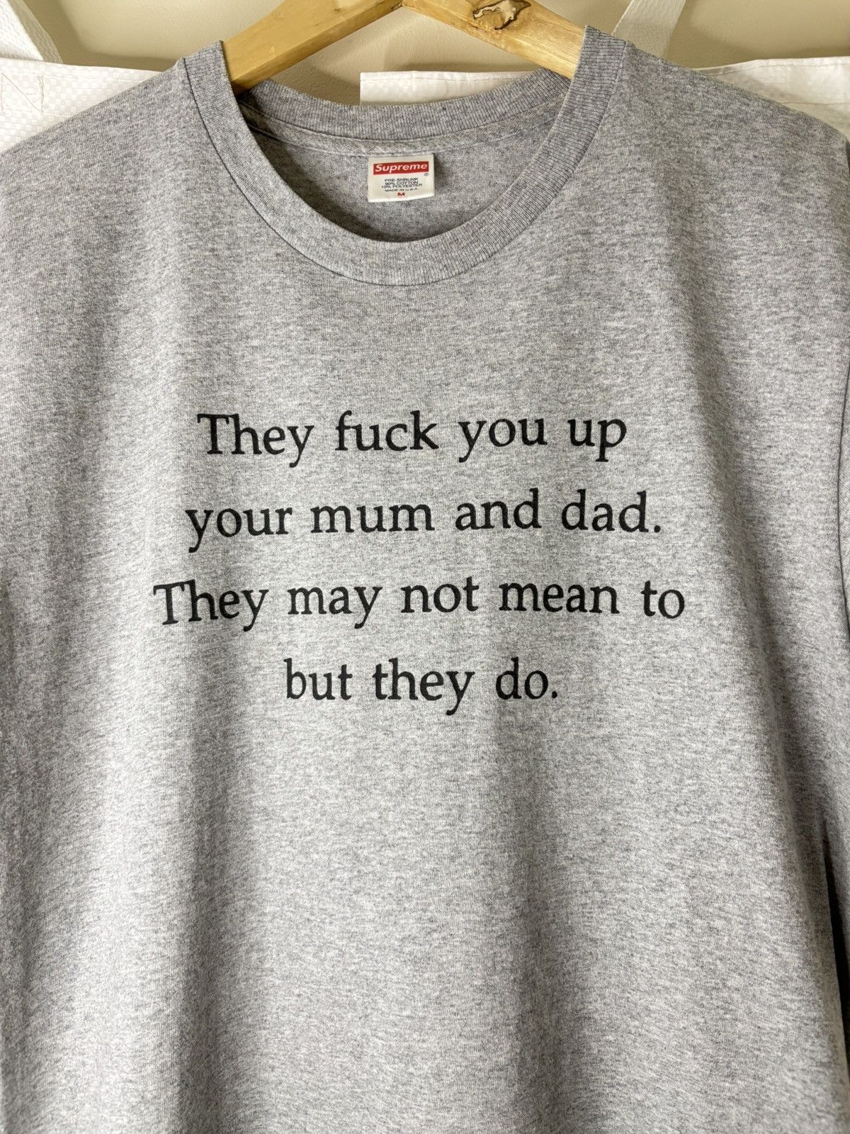 Supreme Supreme They Fuck You Up Tee Grey FW16 Size US M / EU 48-50 / 2 - 2 Thumbnail