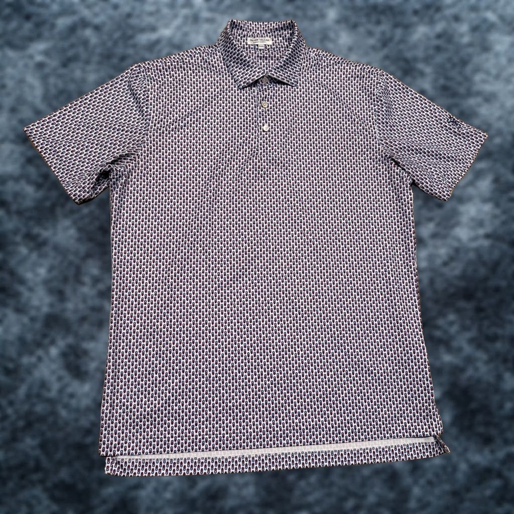 Peter Millar VINTAGE Peter Millar Polo Shirt Mens M Pineapple Skull Golf Sunset Ridge Country Club (This line would be incorrect due to vintage rule) Size US M / EU 48-50 / 2 - 1 Thumbnail