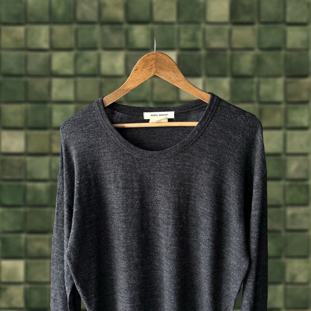 Isabel Marant VINTAGE ISABEL MARANT H&M SWEATER PULLOVER WOOMEN’S LONG SLEEVE CREW NECK SIZE 8 GRAY PUFF SLEEVE KNIT LOGO EMBROIDERED BUTTON BARBIE BLUE 9/10 Size M / US 6-8 / IT 42-44 - 1 Thumbnail