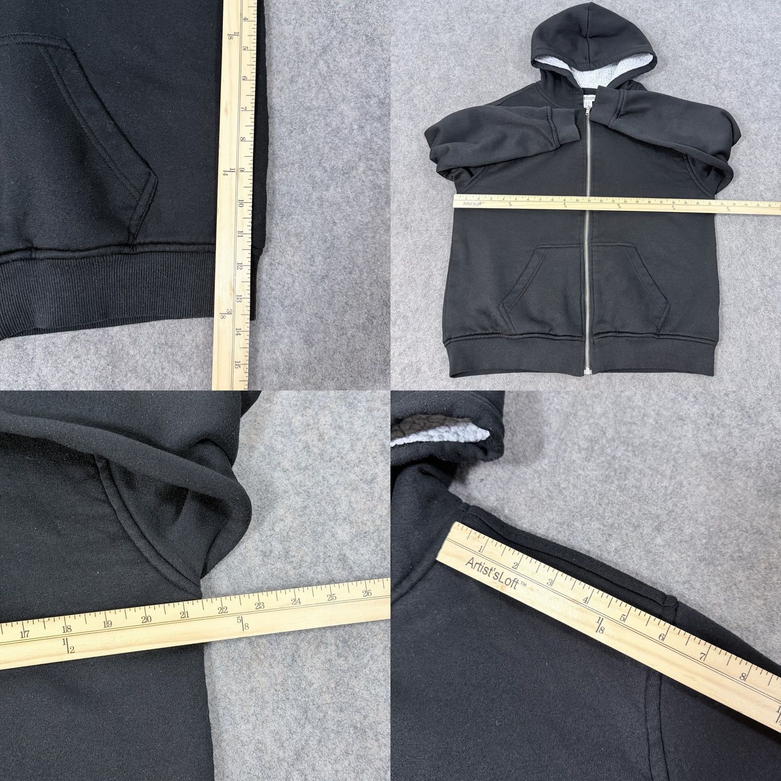Vintage Refuge Women's Full Zip Hooded Jacket Black Size M Activewear Long Sleeve Casual Sportswear Size M / US 6-8 / IT 42-44 - 9 Thumbnail