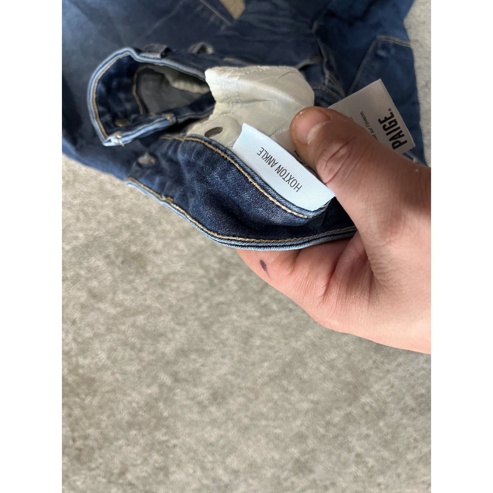 Paige Paige Jeans Women Ankle Sz 31 Distress Blue Dash Wash Size 24" / US 00 / IT 34 - 6 Thumbnail