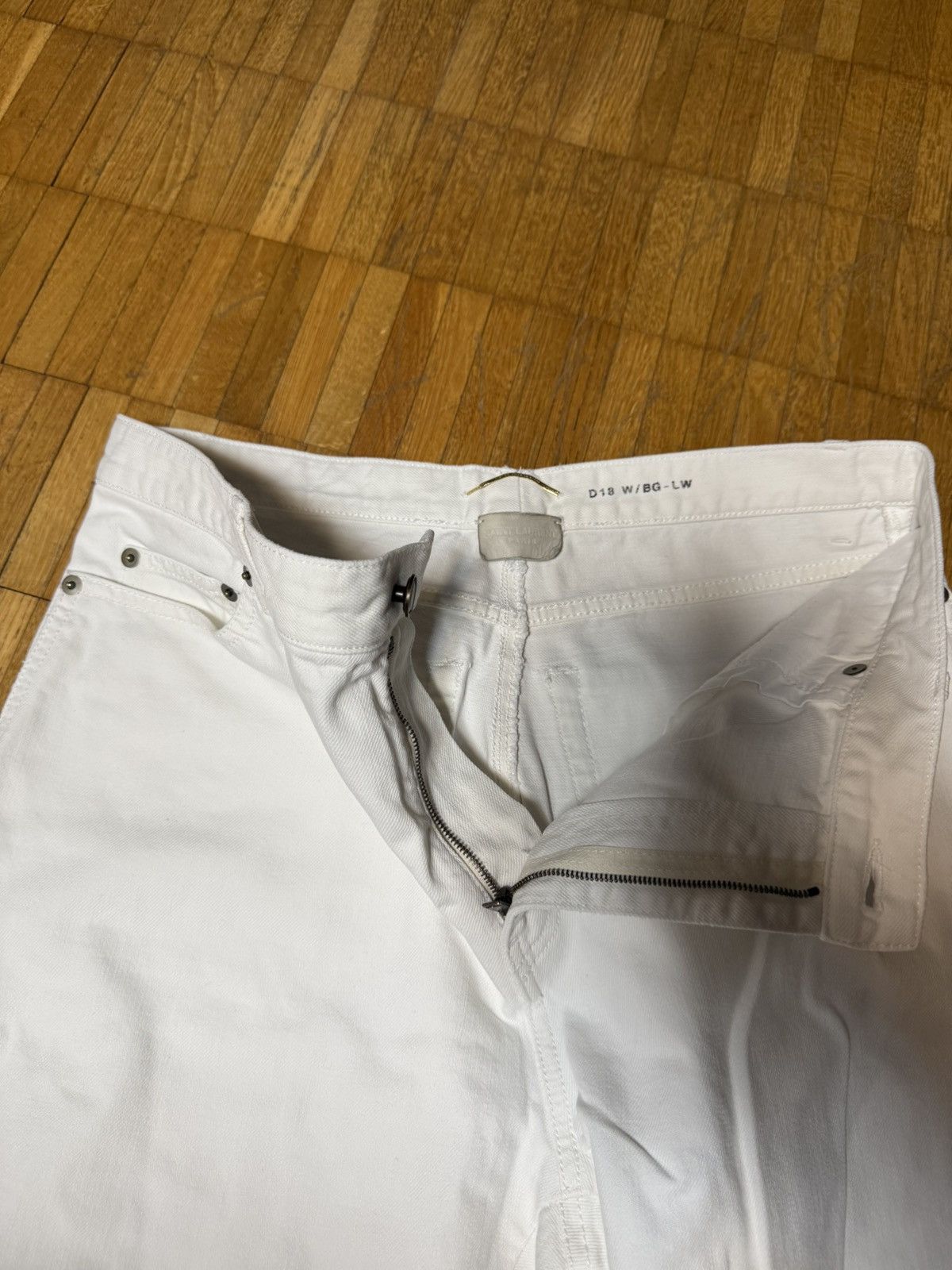 Saint Laurent Paris Saint Laurent Paris White Denim Jeans W33 Straight Fit Size US 33 - 3 Thumbnail