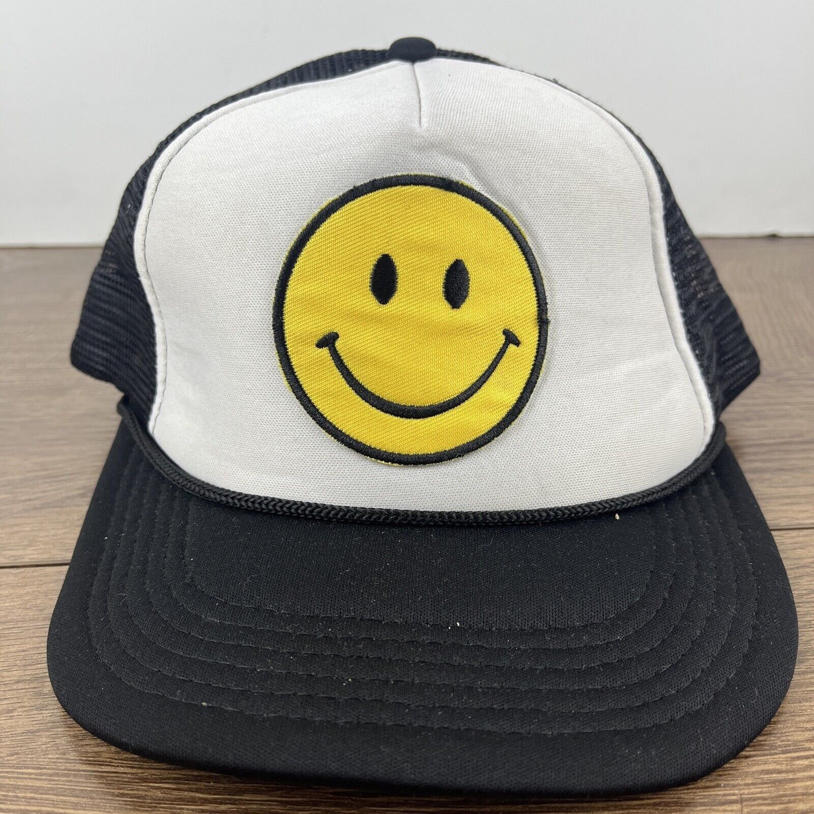 Other Smiley Face Snapback Hat Smile White Hat Adjustable Adult Si Size ONE SIZE - 4 Thumbnail