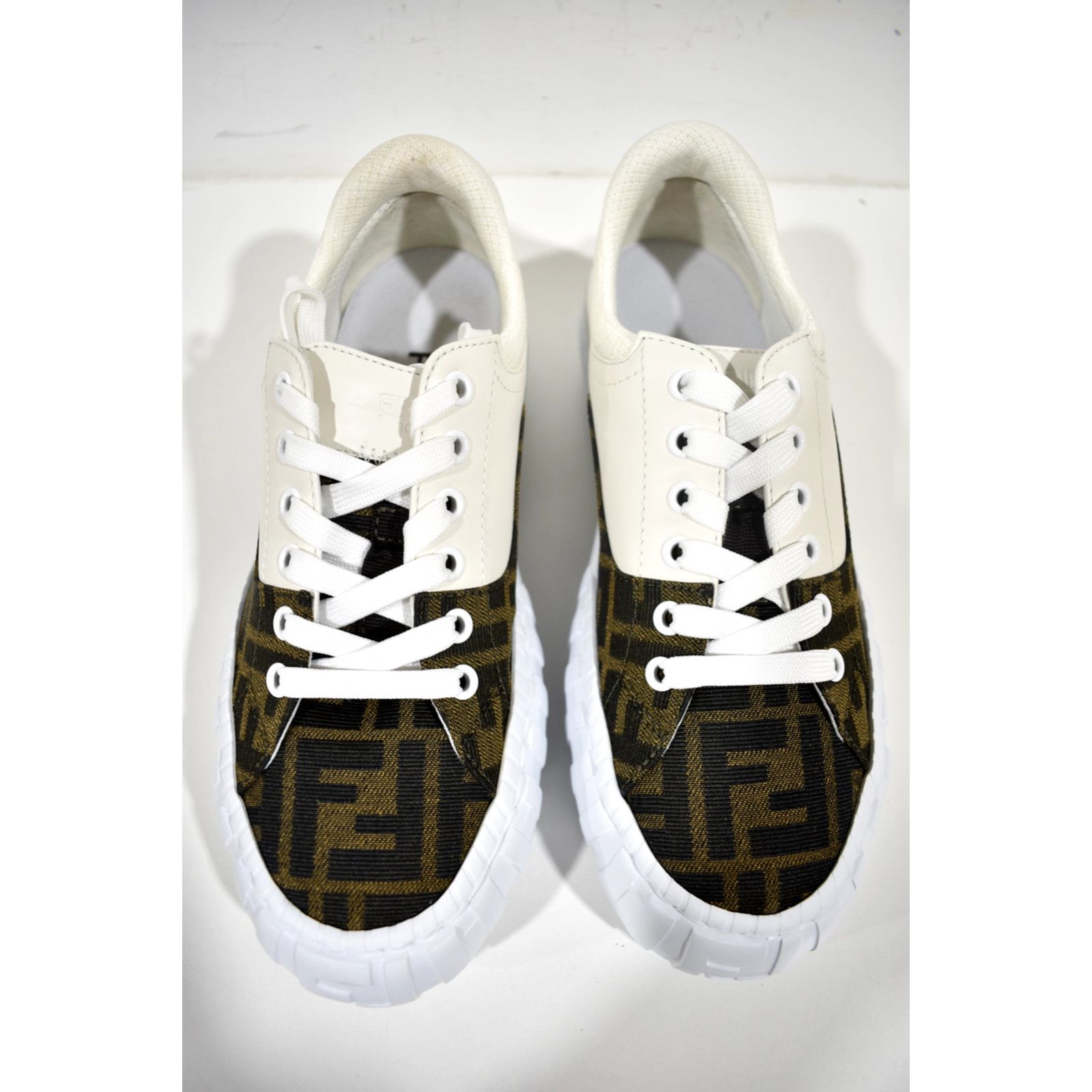 Fendi Fendi Force Brown FF Platform Low Top Trainer Sneaker 38 Size US 8 / IT 38 - 7 Thumbnail