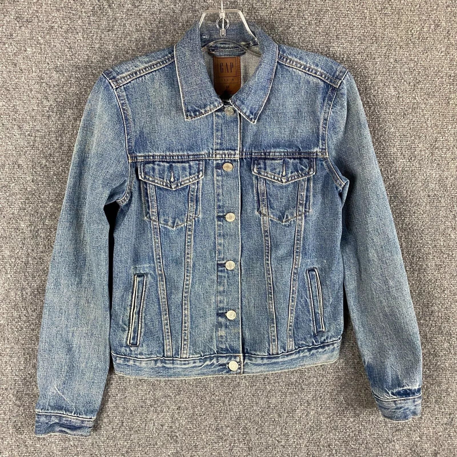 Gap Gap Denim Jacket Women's XS Medium Wash Blue Front Pockets Size XS / US 0-2 / IT 36-38 - 1 Thumbnail