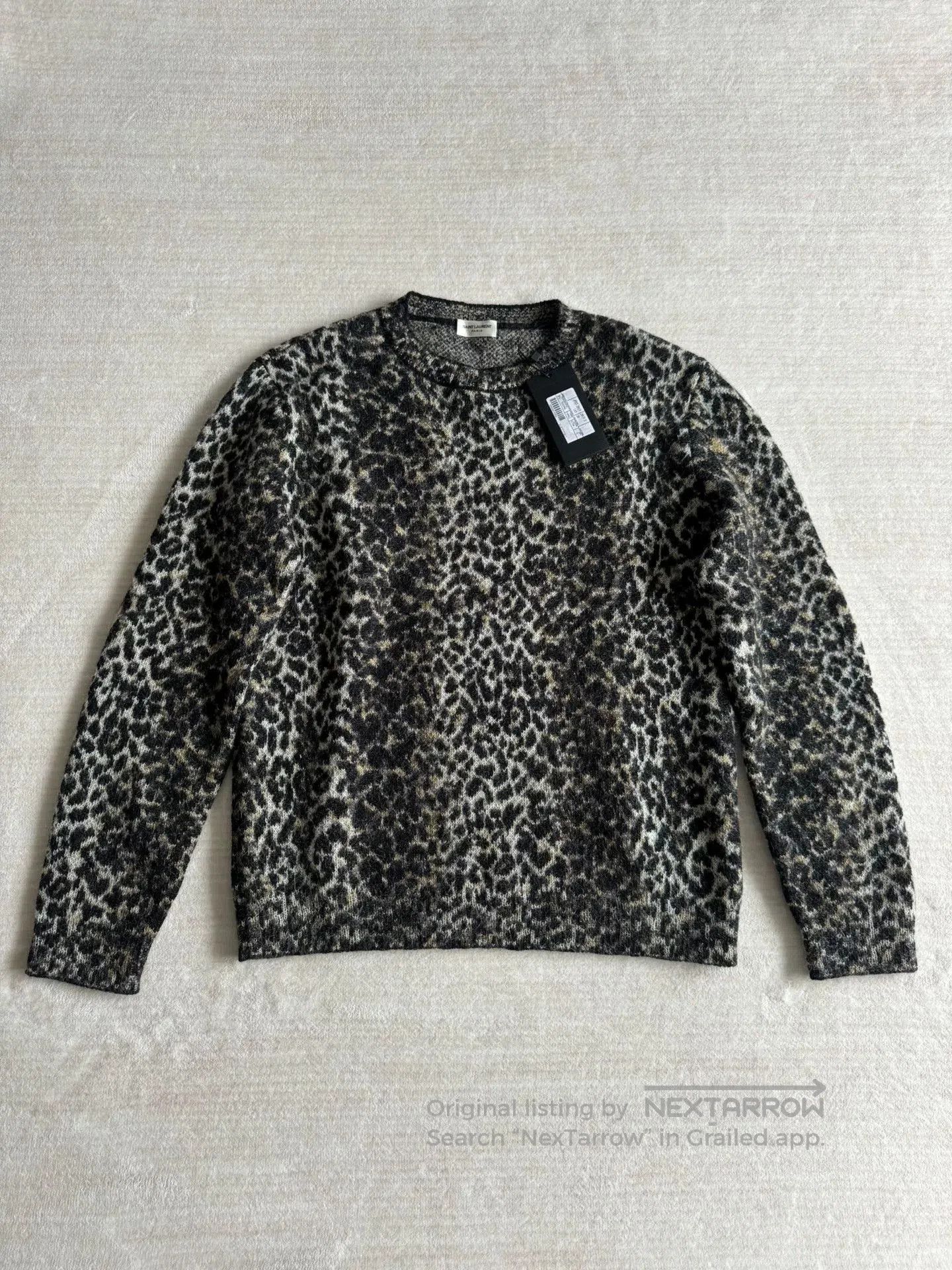 Saint Laurent Paris Saint Laurent Leopard Print Sweater. Size M / US 6-8 / IT 42-44 - 2 Thumbnail