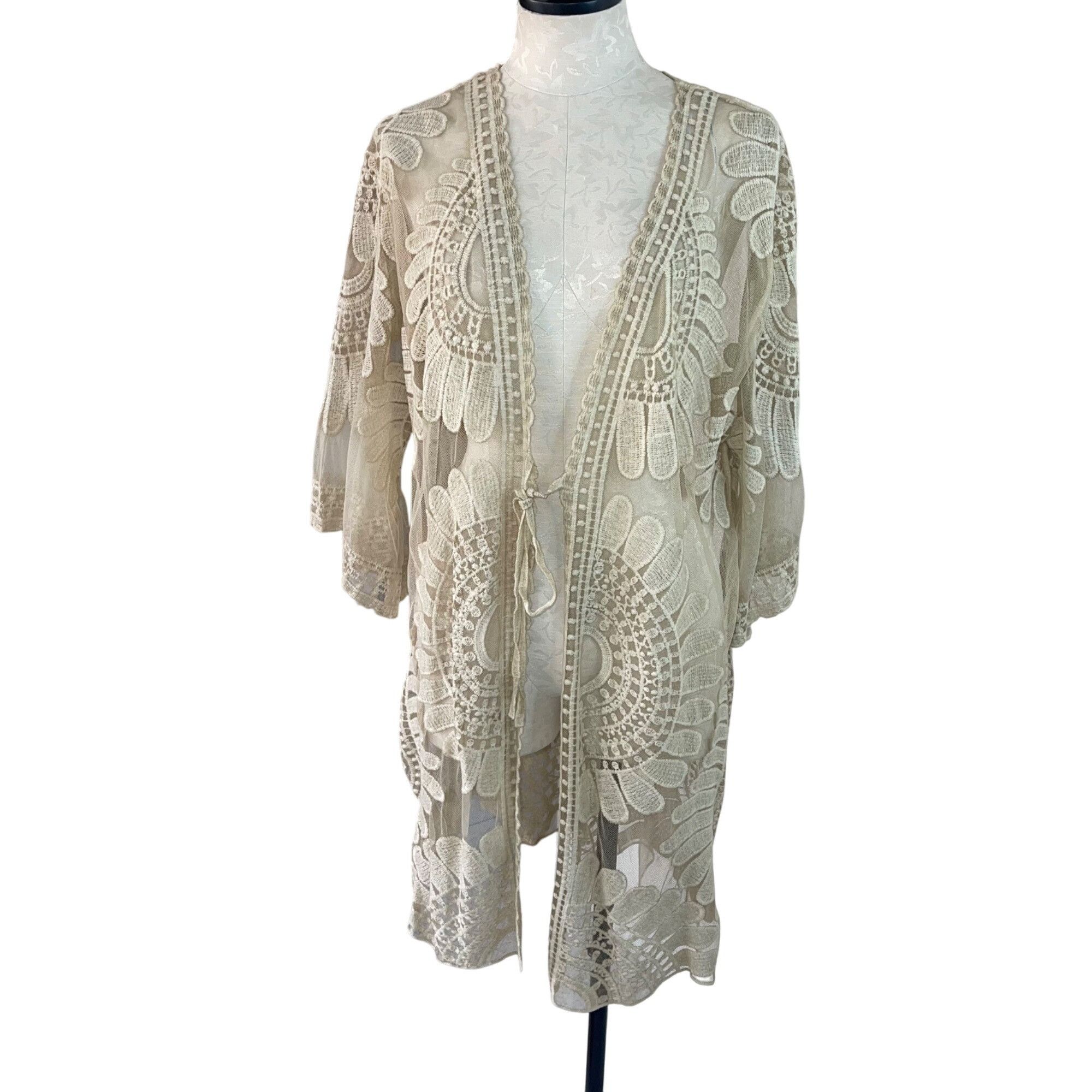 Other Blue Island Womens Cover Up Size Large Beige Swim Size ONE SIZE - 1 Thumbnail