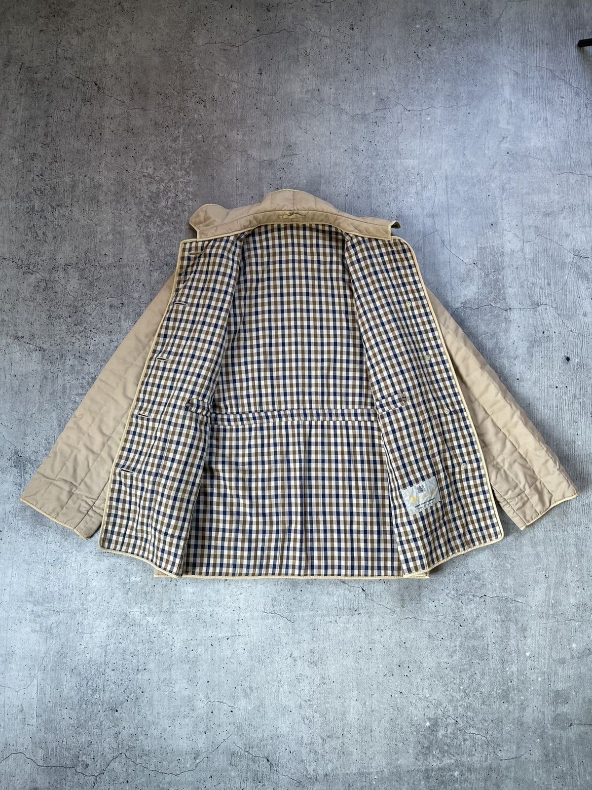 Aquascutum × Vintage 🔥 VTG 🔥 Aquascutum Quilted York Club Checkered Jacket Size US L / EU 52-54 / 3 - 6 Thumbnail