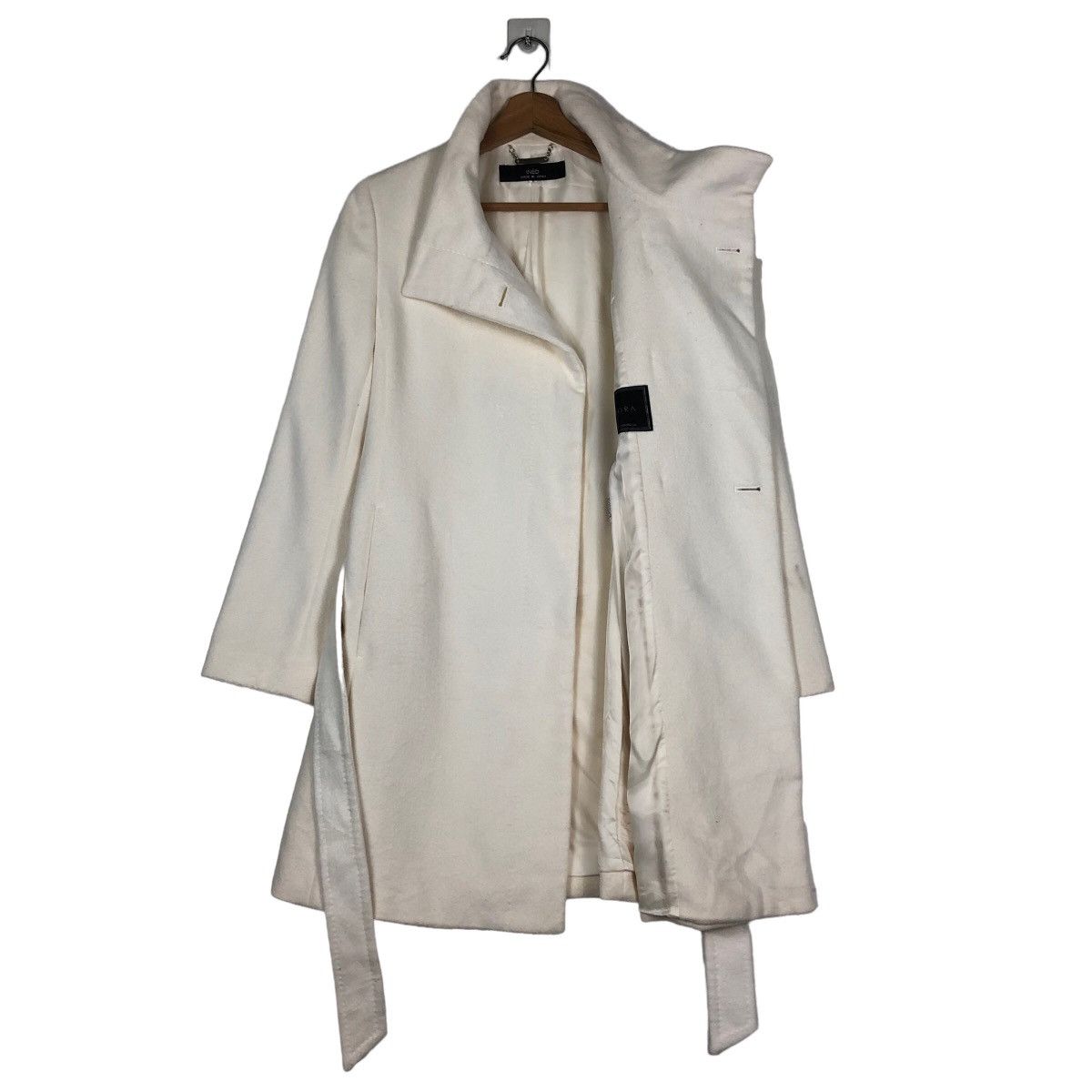 Japanese Brand 🔥Rich Pearl White Wool Long Jacket Ined Angora Japan Made Size US M / EU 48-50 / 2 - 11 Thumbnail