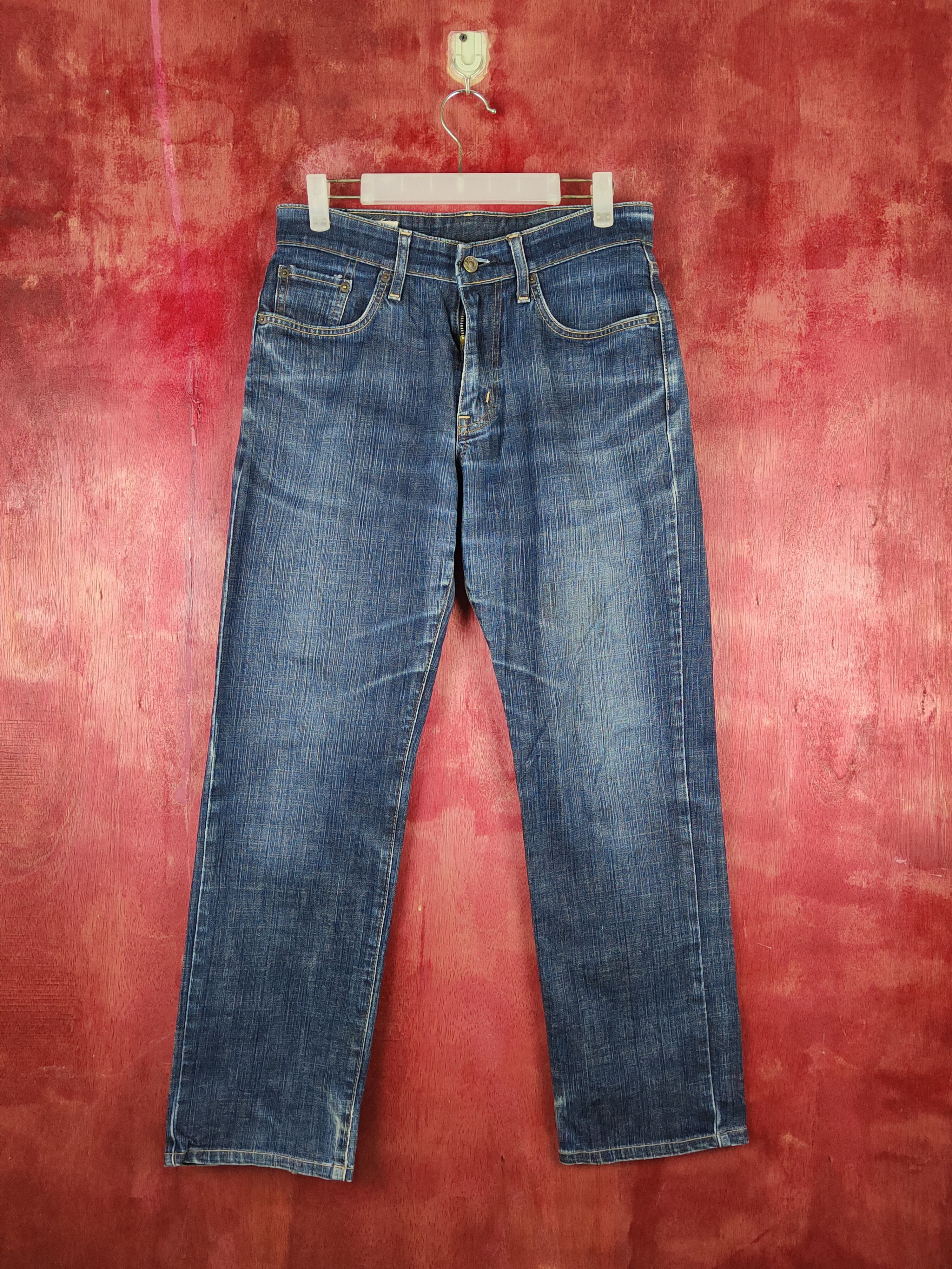 Edwin Edwin Dark Blue Distressed Ripped Jeans #S2201 Size US 30 / EU 46 - 1 Thumbnail