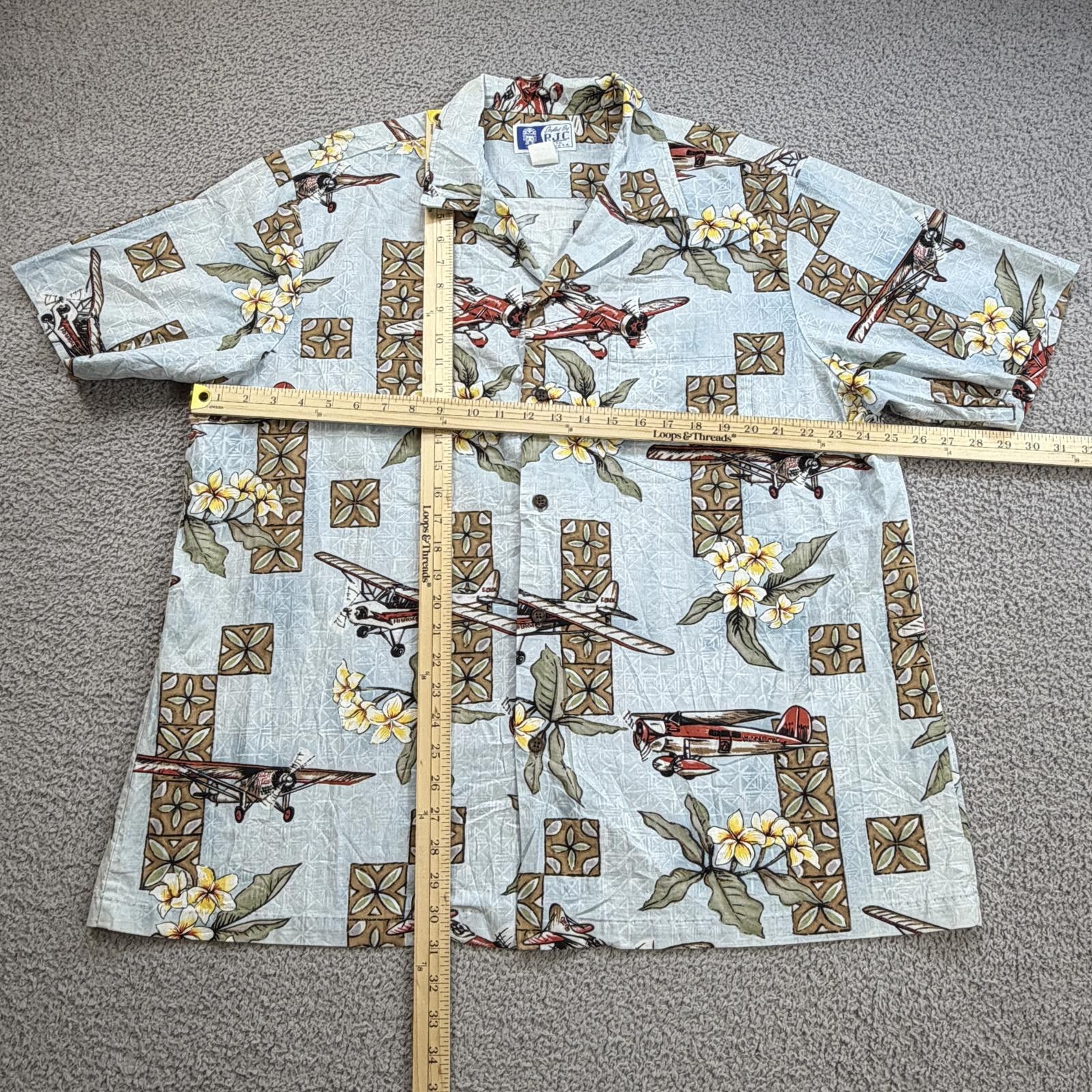 Other Vintage Hawaiian Shirt 2XL RJC Airplane Floral Button Up Size US XXL / EU 58 / 5 - 3 Thumbnail
