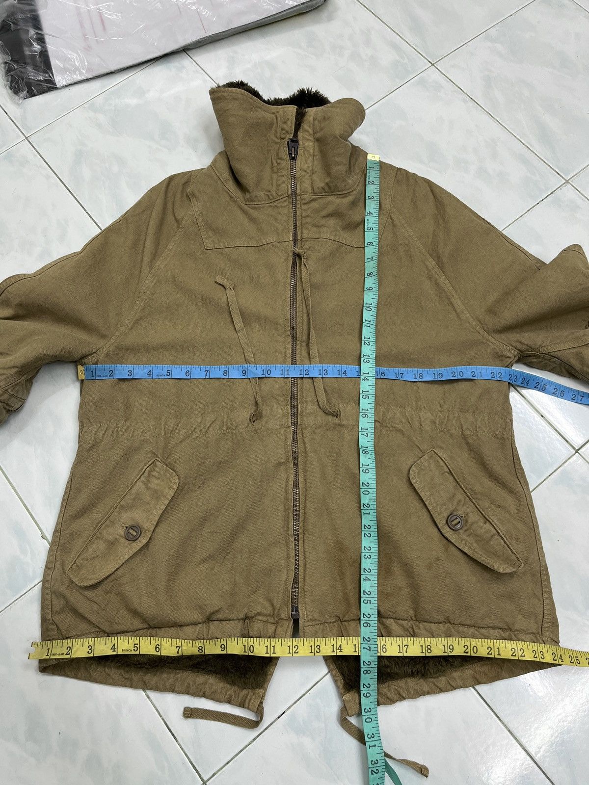 Kapital Kountry 🔥🔥🔥ARCHIVE VINTAGE KAPITAL MILITARY CROPPED FUR LINED PARKA Size US XS / EU 42 / 0 - 15 Thumbnail
