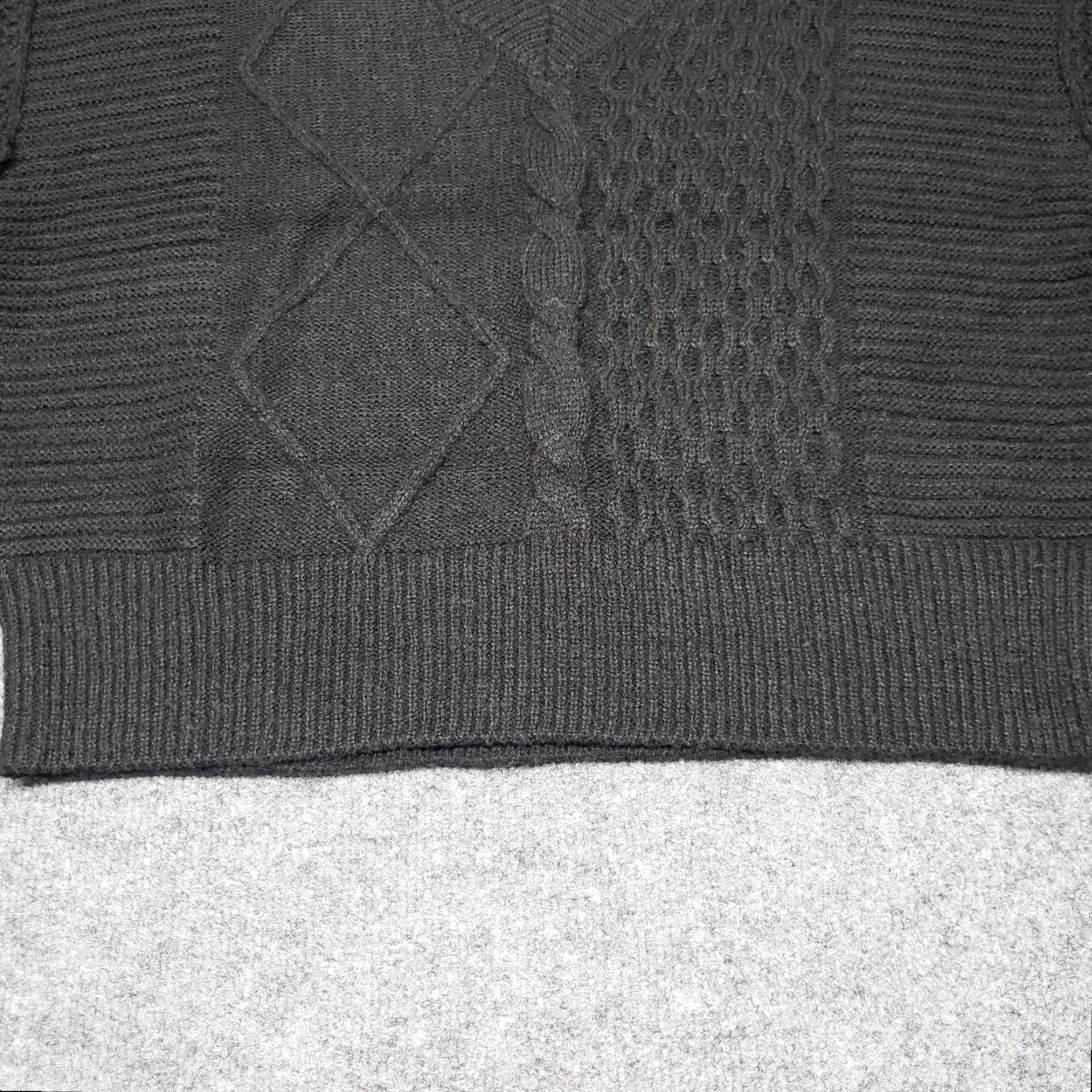 Vintage Rue21 Sweater Womens M Black Long Sleeve V Neck Multi-Knit Textured Pullover New Size M / US 6-8 / IT 42-44 - 5 Thumbnail