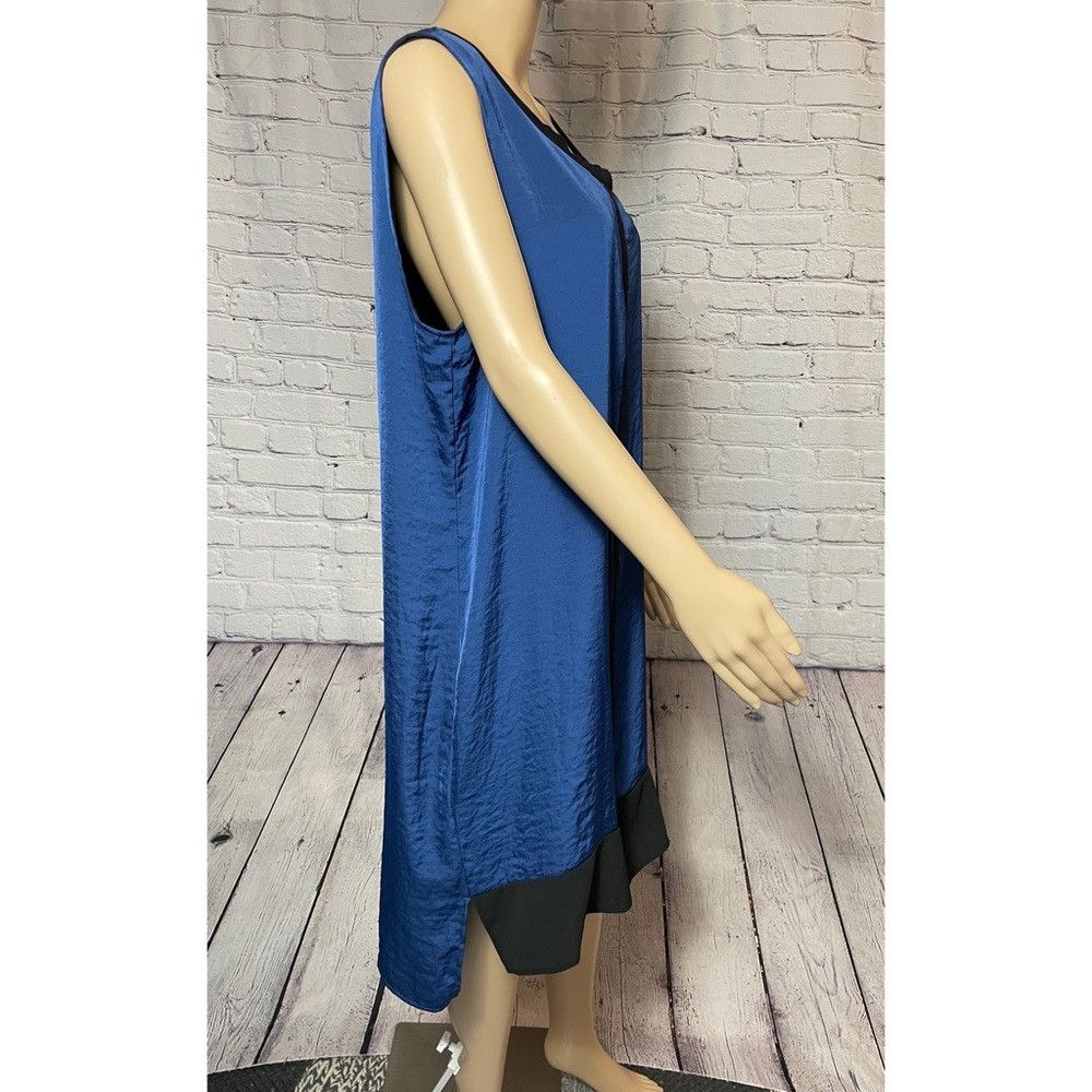 Kenneth Cole Kenneth Cole Sleeveless Blue Black Dress Size XL Size XL / US 12-14 / IT 48-50 - 3 Thumbnail
