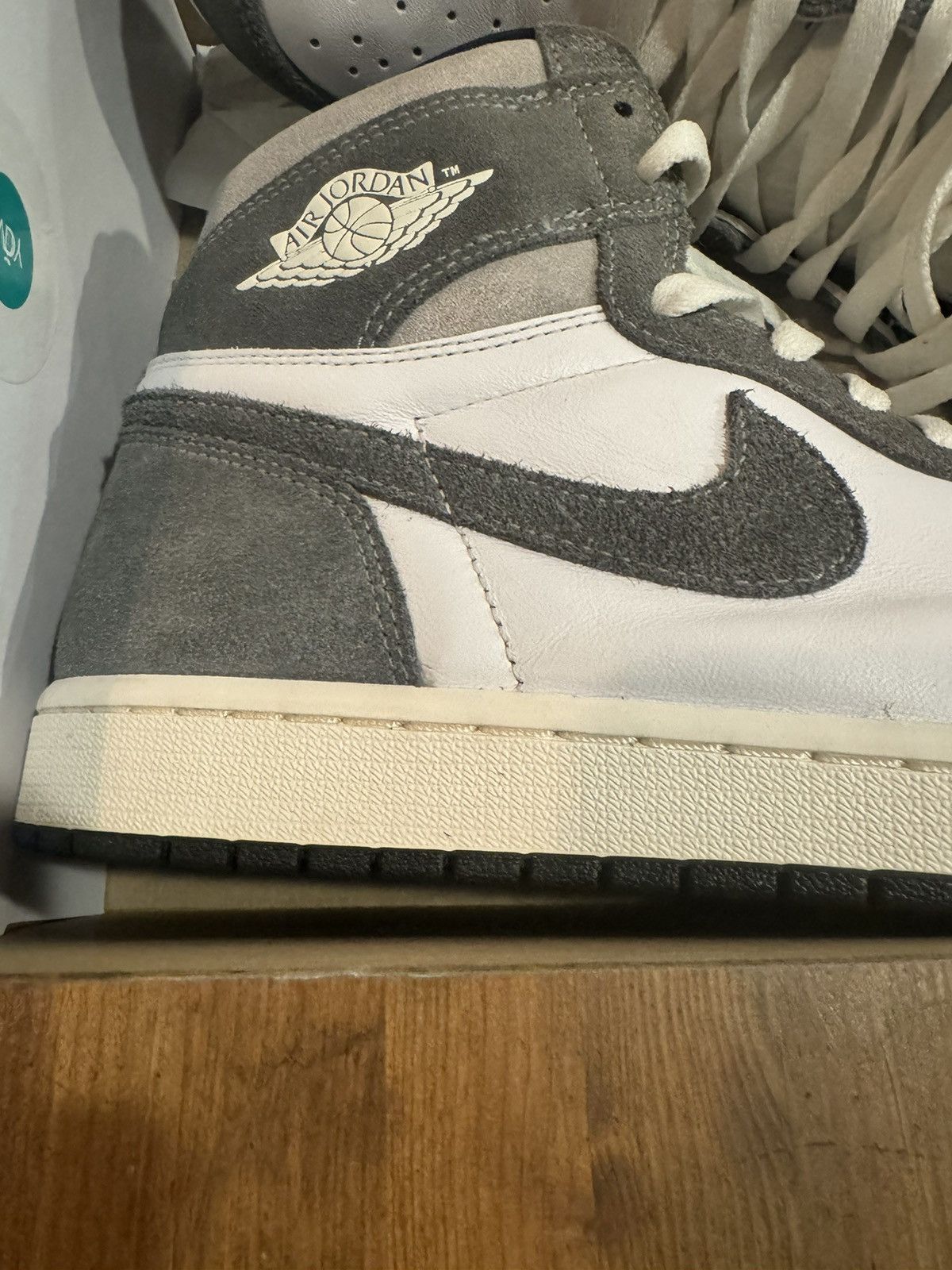 Nike Nike Air Jordan 1 Retro High OG ‘Washed Black’ Size US 11 / EU 44 - 2 Thumbnail