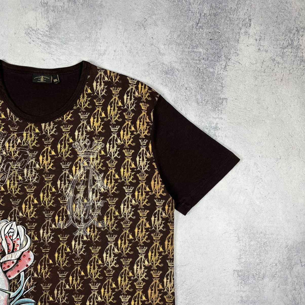 Christian Audigier Vintage Christian Audigier y2k AOP rare brown tee 90’s Size US L / EU 52-54 / 3 - 3 Thumbnail