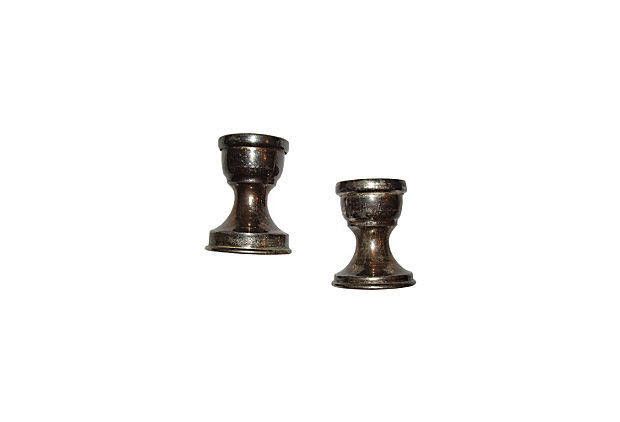 Designer Small Silver Plated Candle Holders, s/2 Size ONE SIZE - 2 Thumbnail