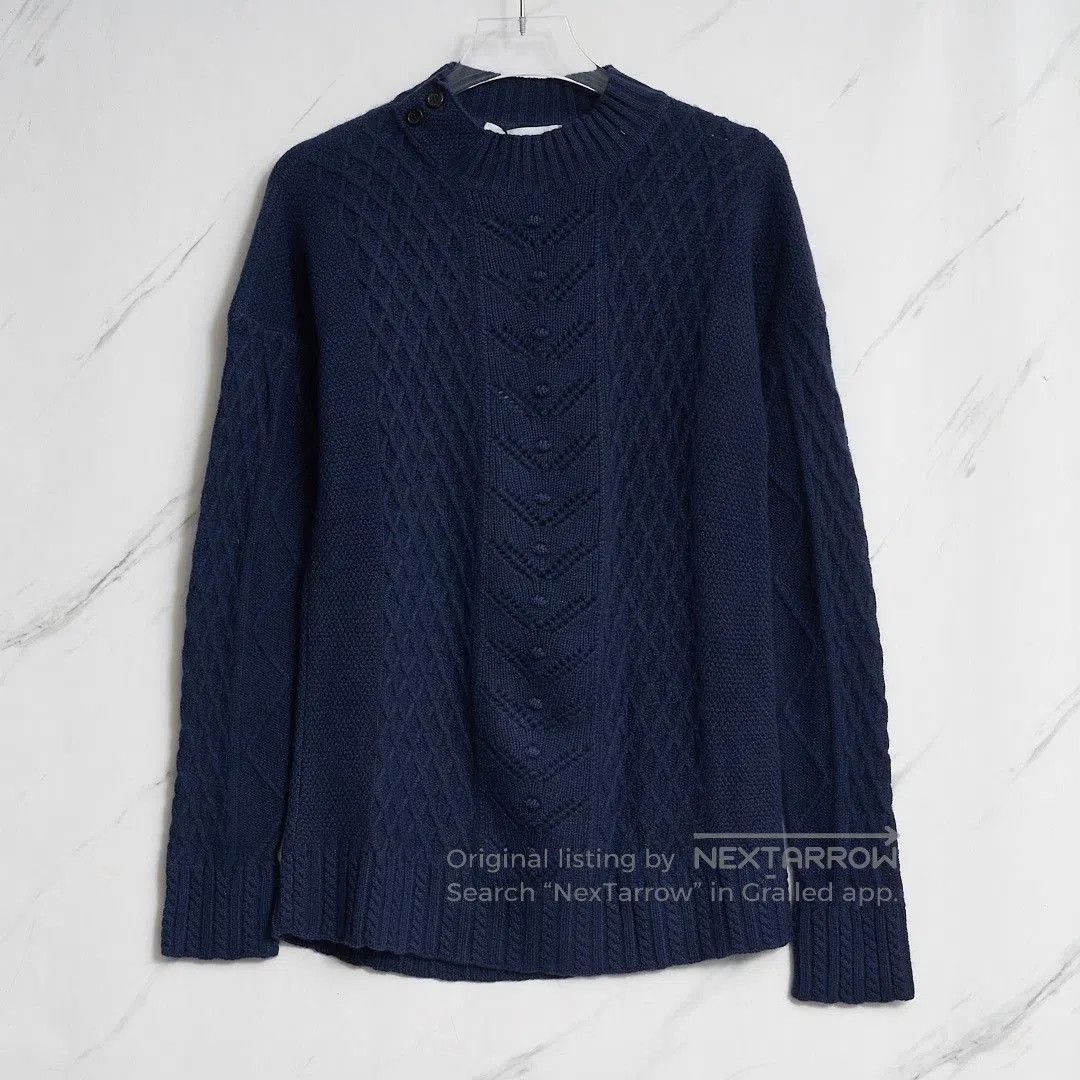 Saint Laurent Paris Saint Laurent Men's Cable Knit Cashmere Sweater. Size US M / EU 48-50 / 2 - 1 Thumbnail
