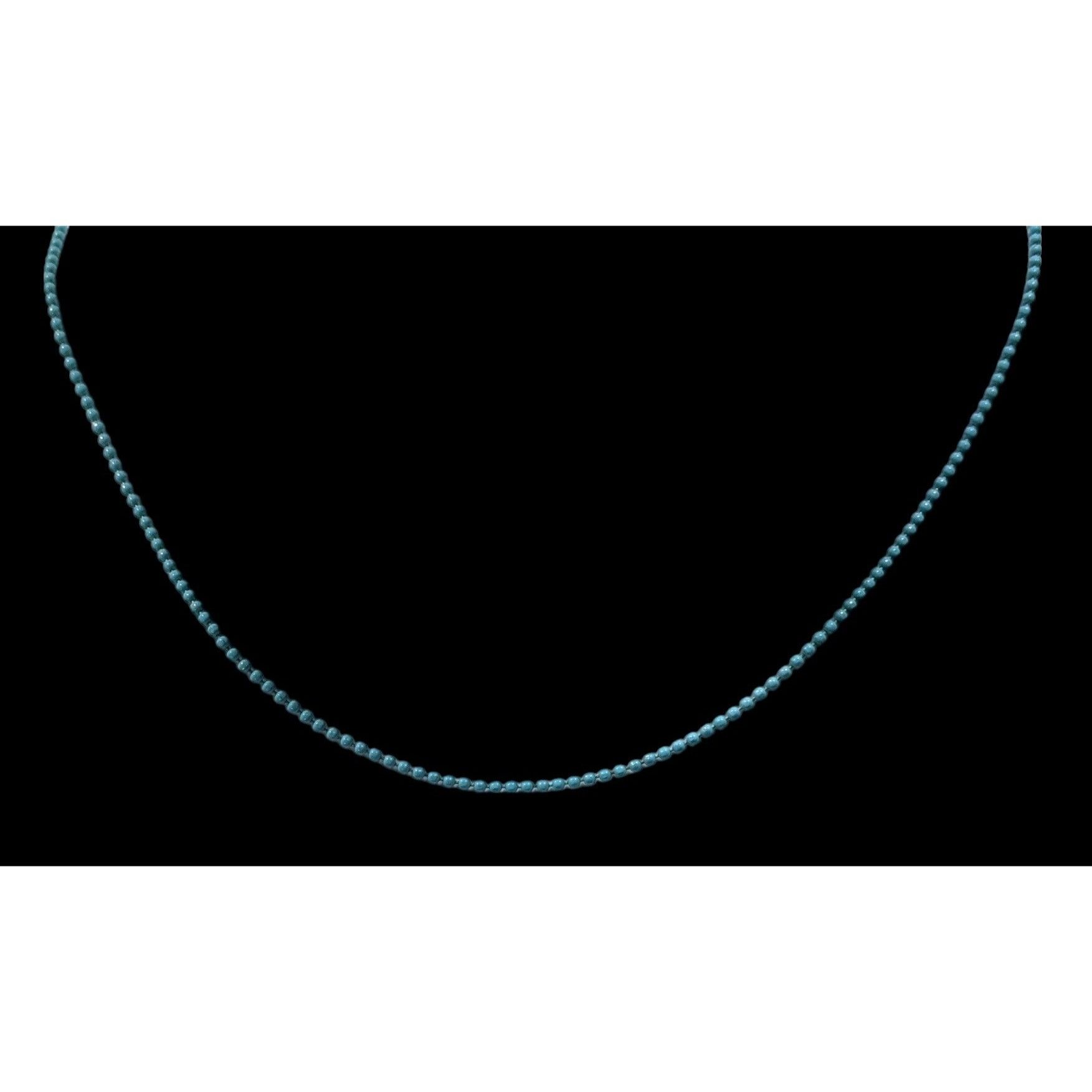 Other Minimalist Sky Blue Painted Ball Chain Necklace Size ONE SIZE - 4 Thumbnail