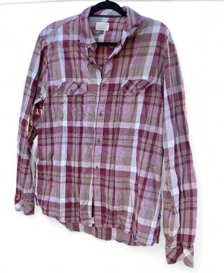 Civil Society Civil Society Burgundy Plaid Flannel Shirt XL Size US L / EU 52-54 / 3 - 4 Thumbnail