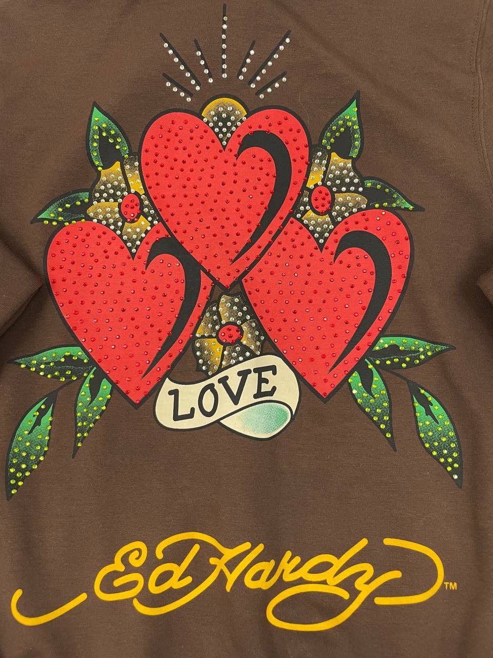 Ed Hardy Ed Hardy Women Cotton Hoodie Zip Brown Graphic Size M Size M / US 6-8 / IT 42-44 - 8 Thumbnail