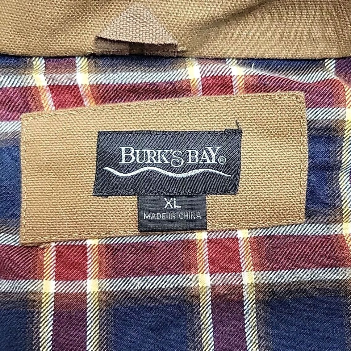 Vintage Burk's Bay Jacket Mens XL Brown Plaid Flannel Lined Concealed Carry Canvas NRA Jacket Size US XL / EU 56 / 4 - 5 Thumbnail