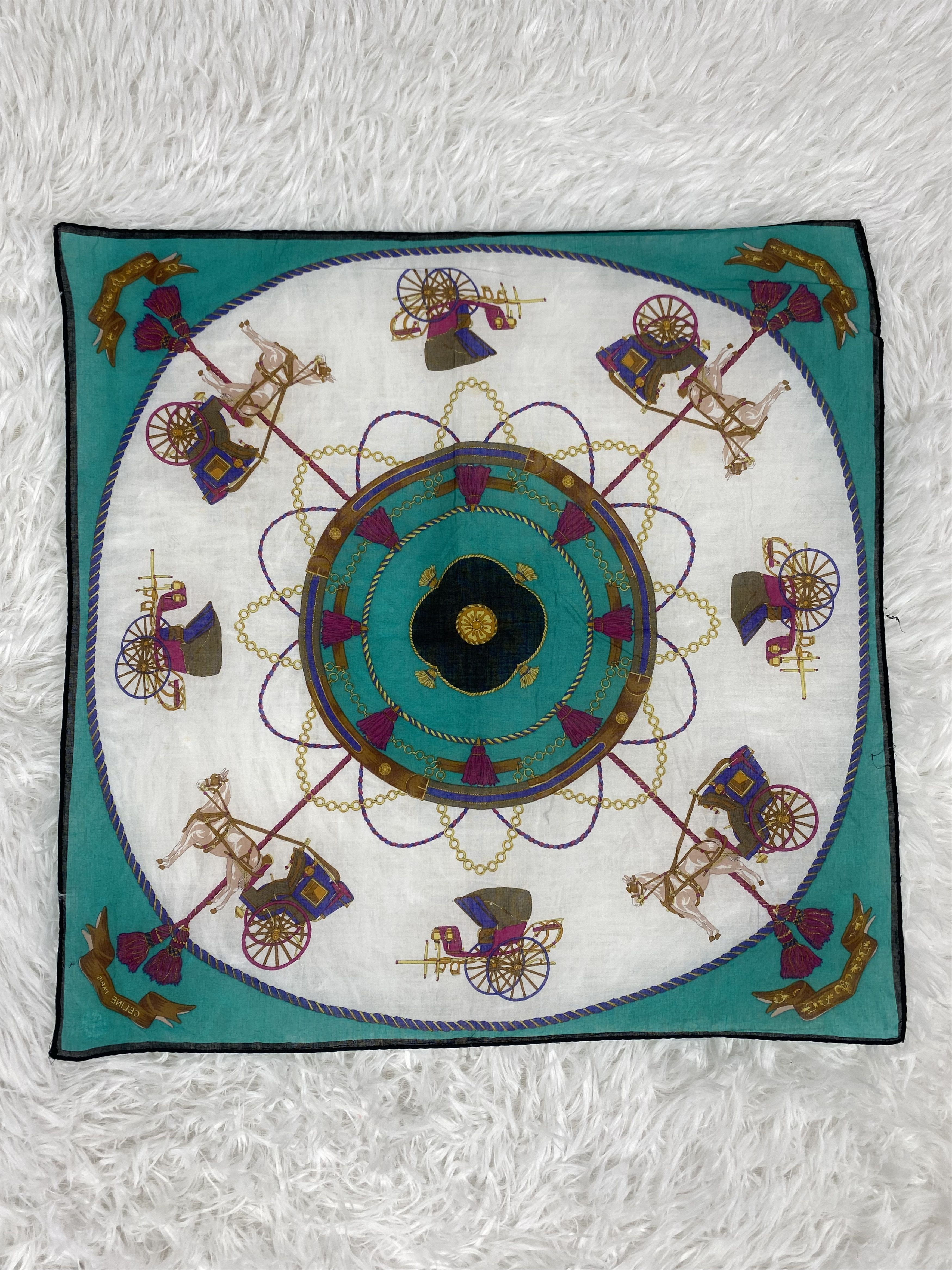 Celine × Vintage Vintage Celine Handkerchief Neckerchief PH0181 Size ONE SIZE - 5 Thumbnail