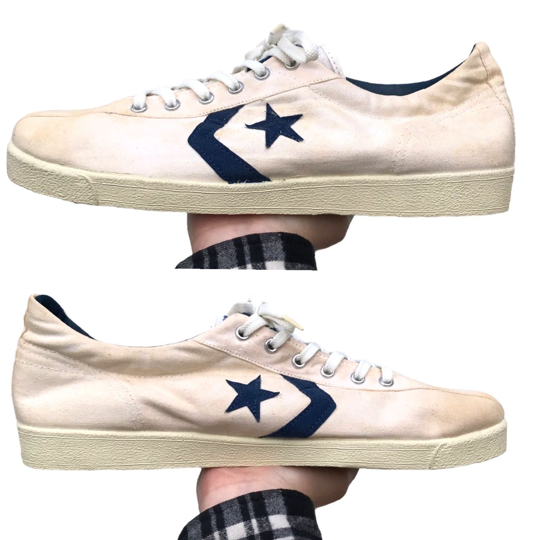 Converse VINTAGE Converse One Star Mens Sneaker | 13 US | Made in USA | Tan | USA Theme | Athletic Shoes Size US 13 / EU 46 - 3 Thumbnail