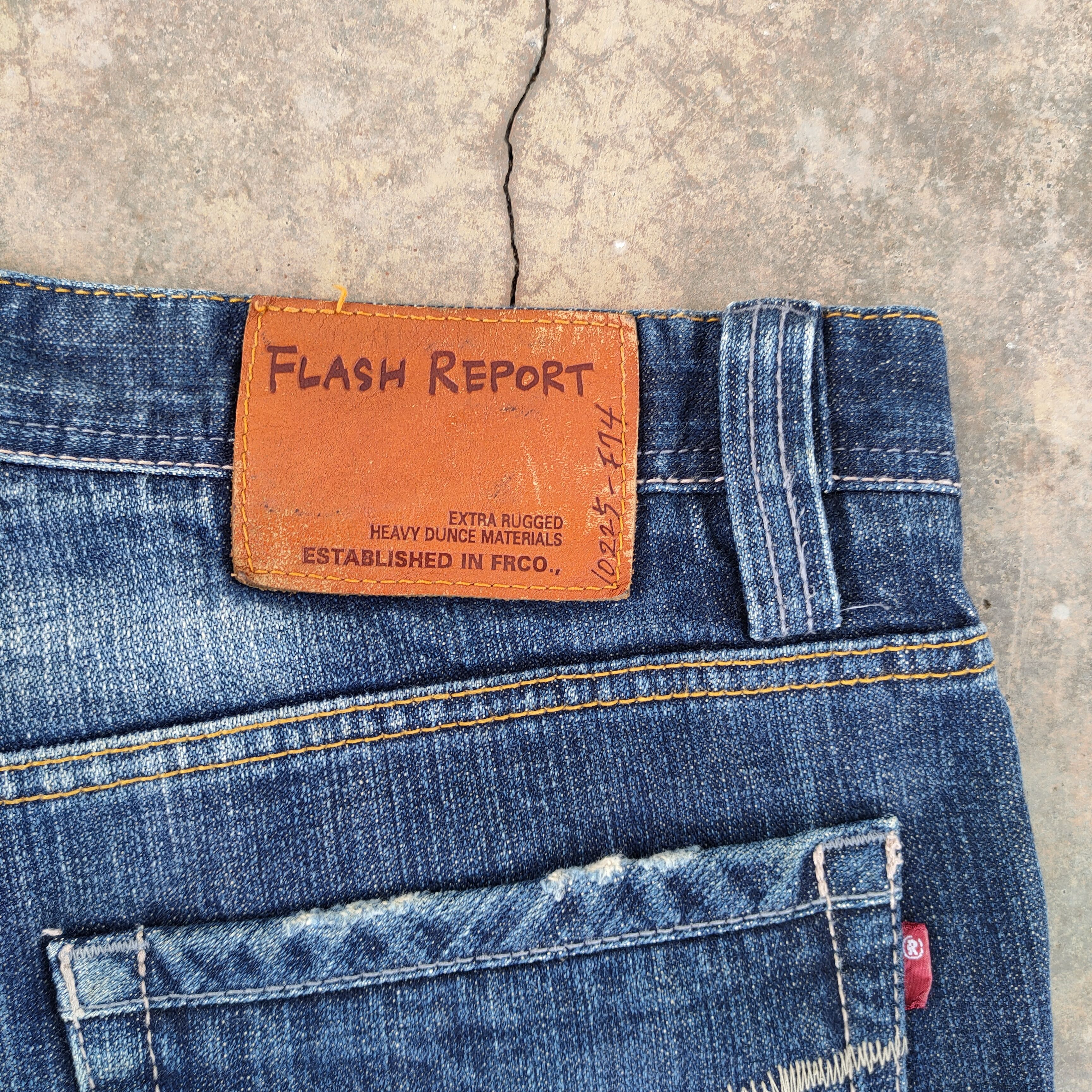 Japanese Brand # Vintage Flash Report bootcut denim jeans pants Size US 33 - 12 Thumbnail