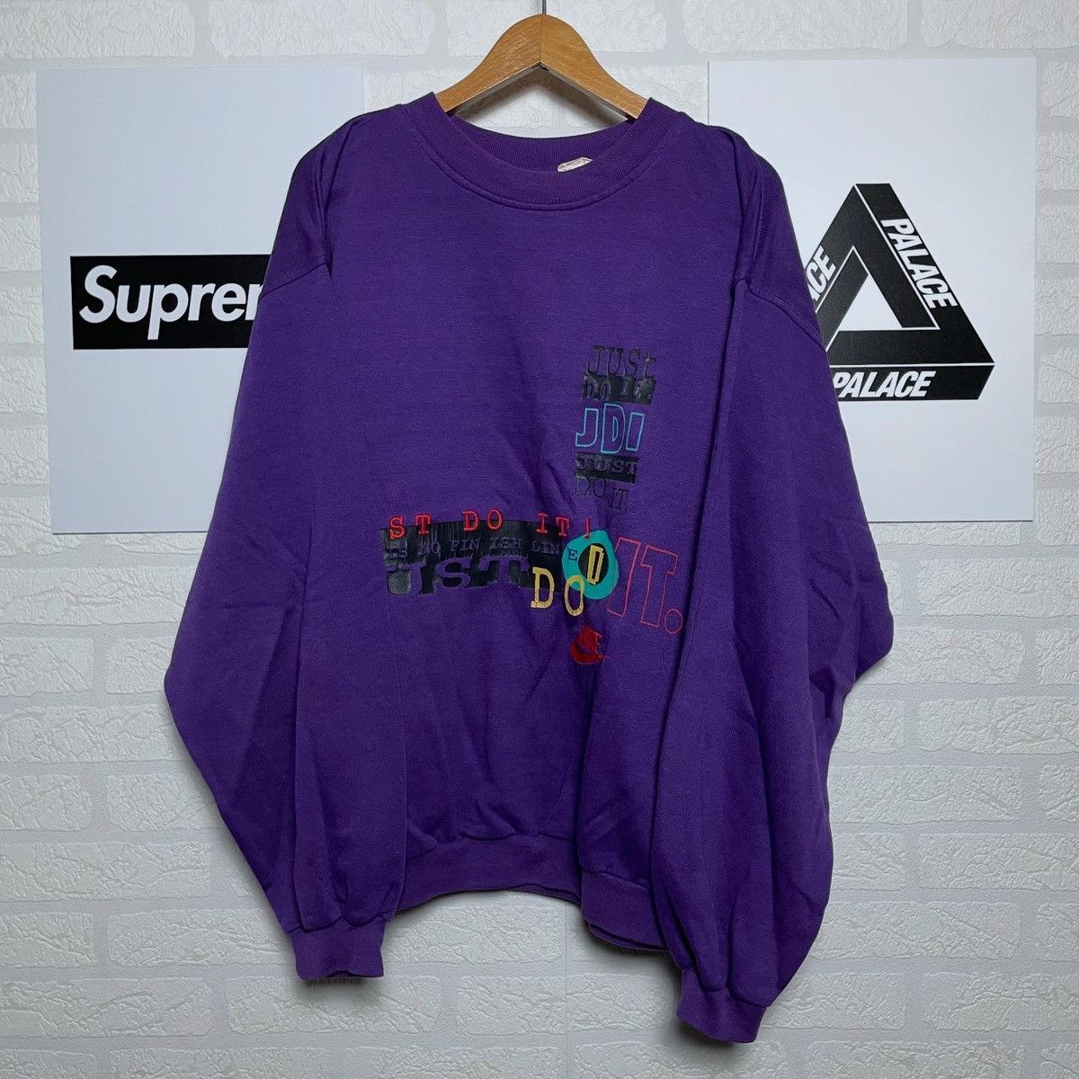 Nike Vintage Crewneck Nike Just Do It Sweatshirt Boxy 90s Size US L / EU 52-54 / 3 - 1 Thumbnail