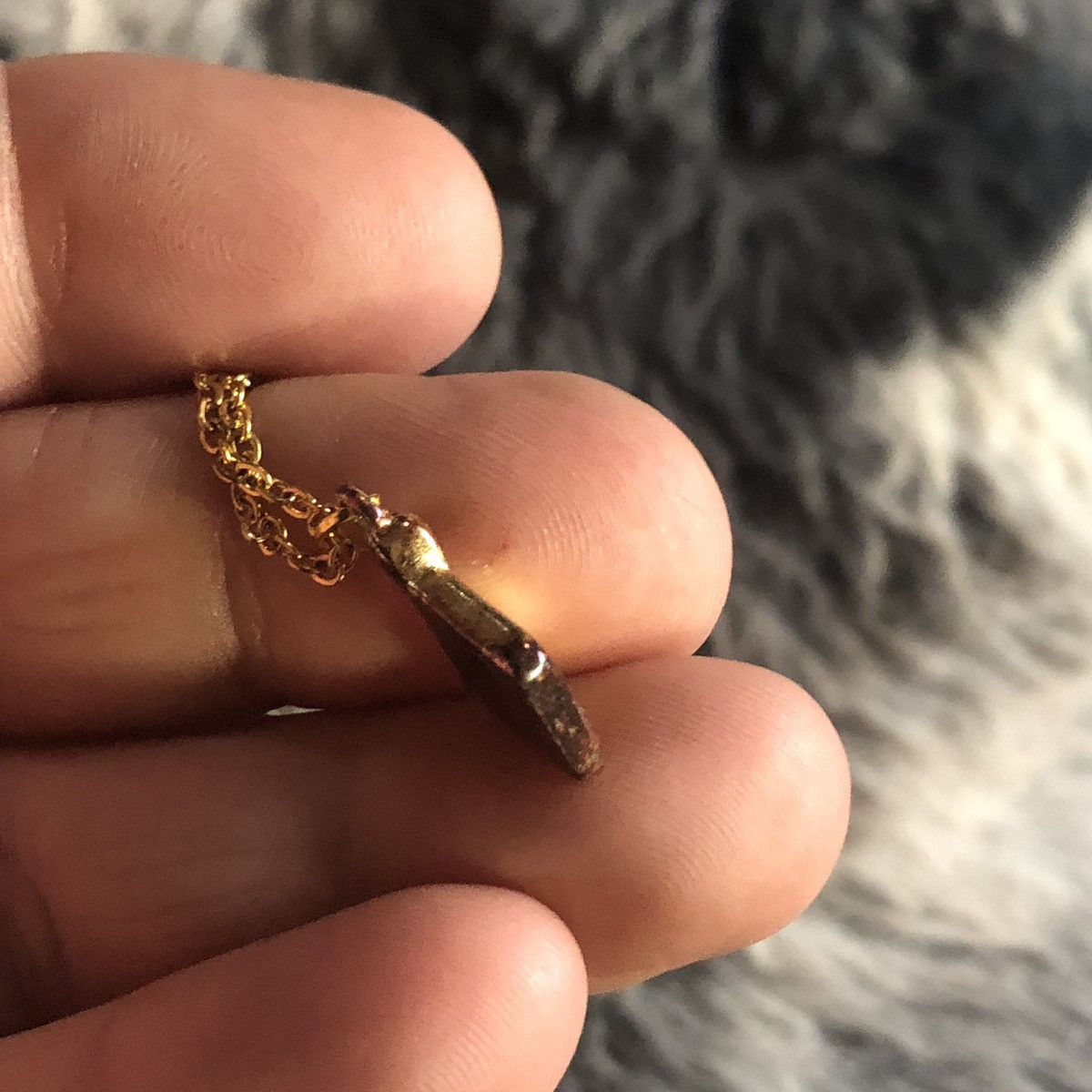 Handmade Handcrafted vintage gold plated cat eye glass necklace Size ONE SIZE - 7 Thumbnail