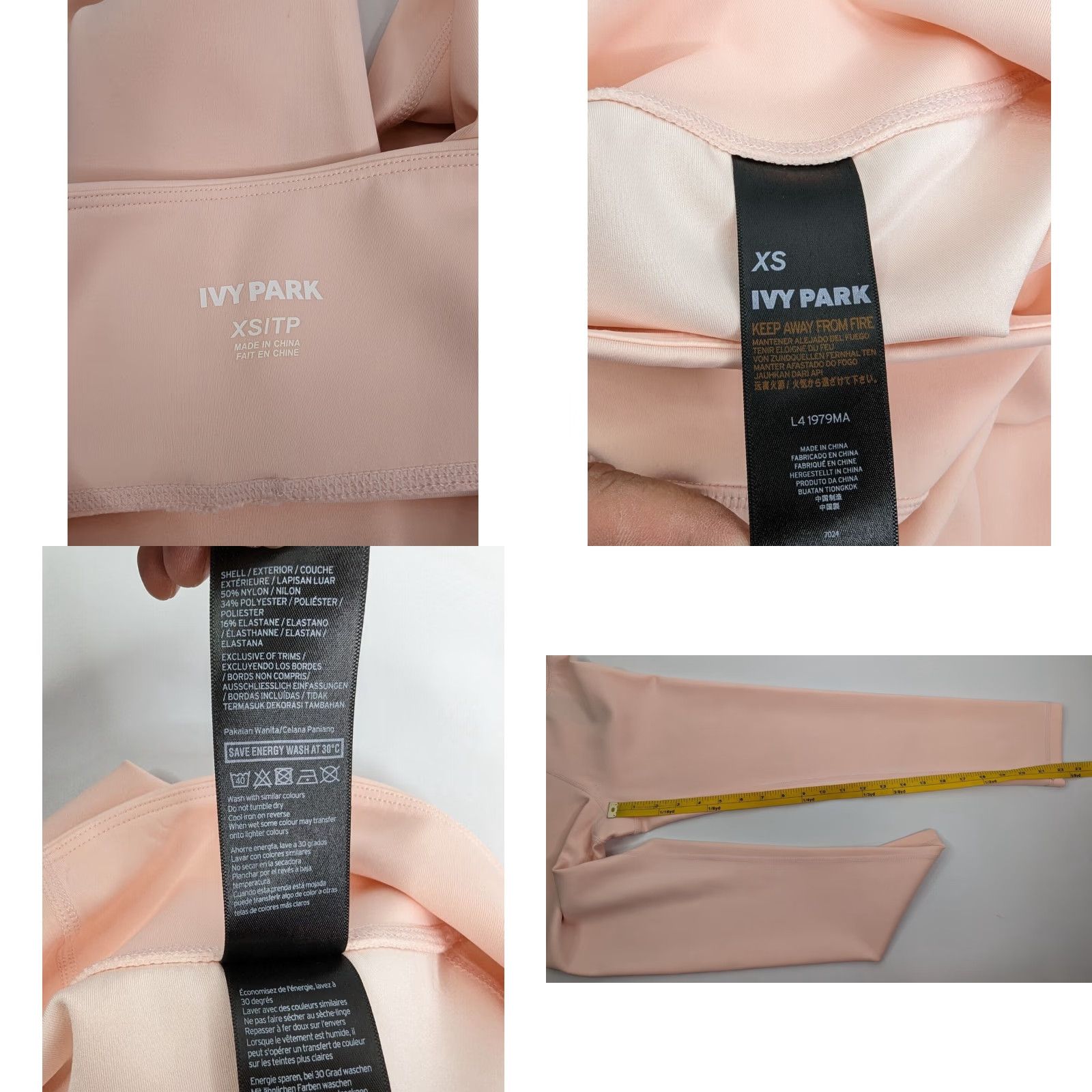 Ivy Park **IVY PARK Pink Yoga Leggings XS Capri** User: **IVY PARK Pink Capri Leggings XS** Size 26" / US 2 / IT 38 - 8 Thumbnail