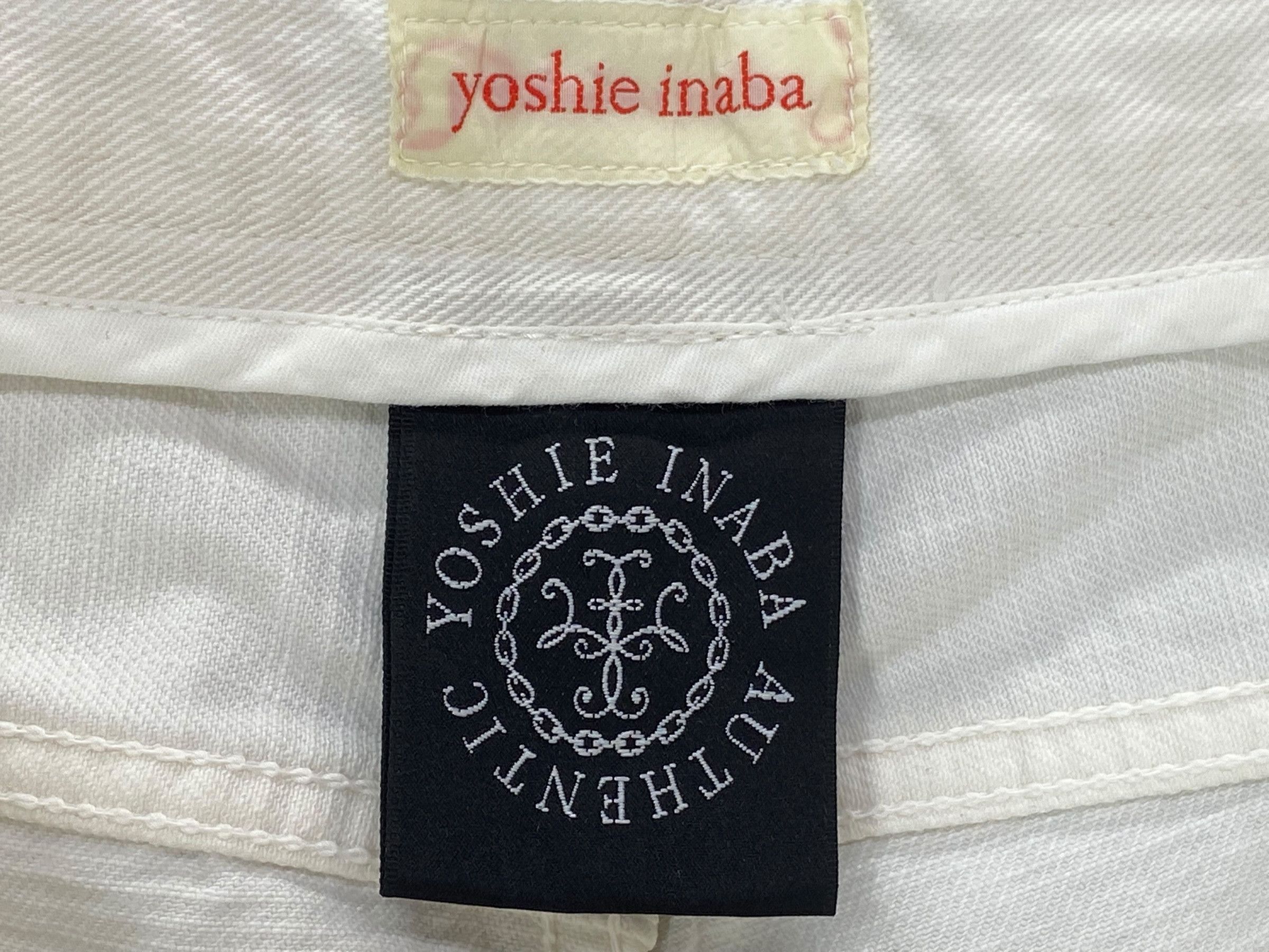 Japanese Brand Yoshie Inaba Denim White Jeans Vintage Distressed Denim Size US 31 - 8 Thumbnail
