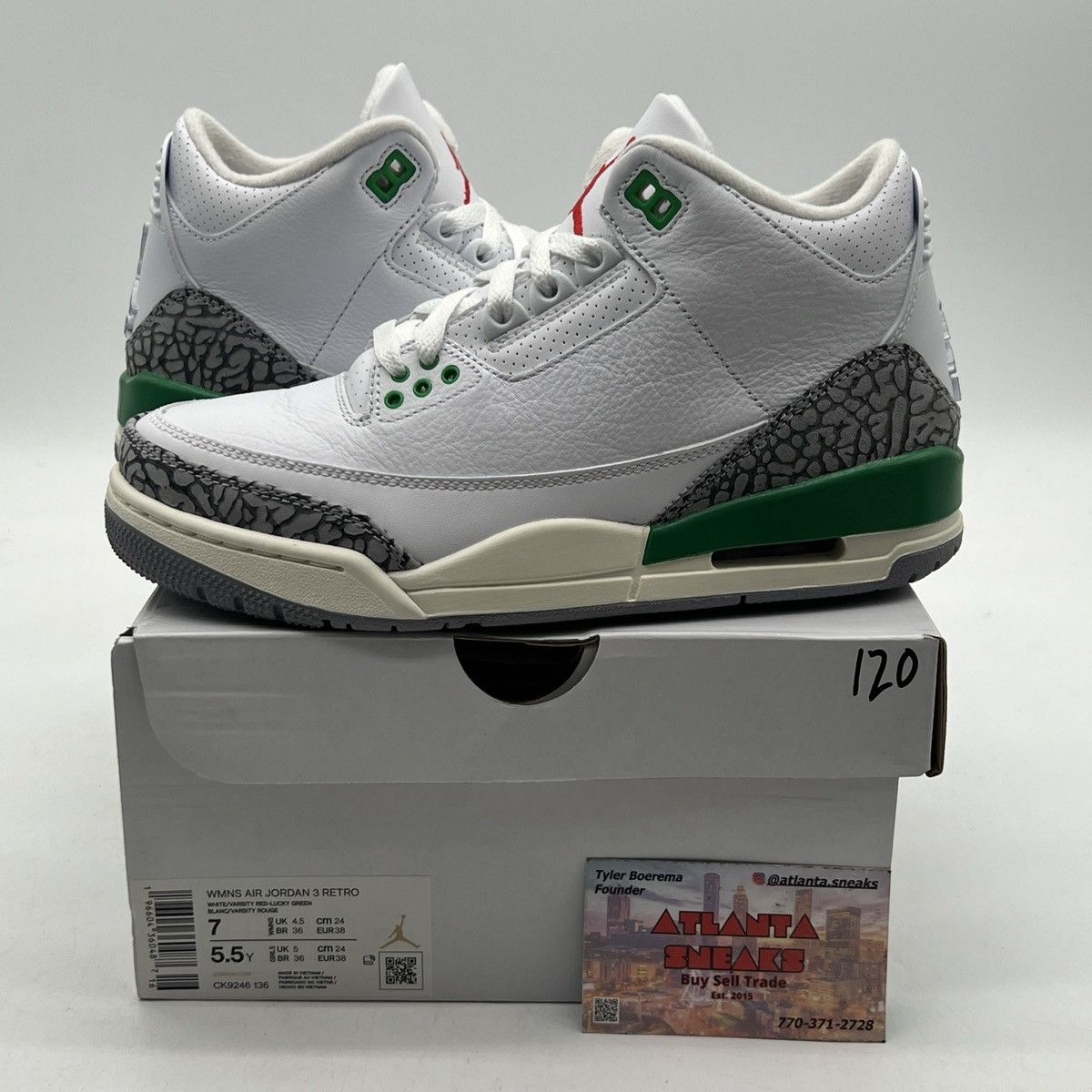 Jordan Brand Wmns air Jordan 3 lucky green Size US 7 / EU 40 - 1 Thumbnail
