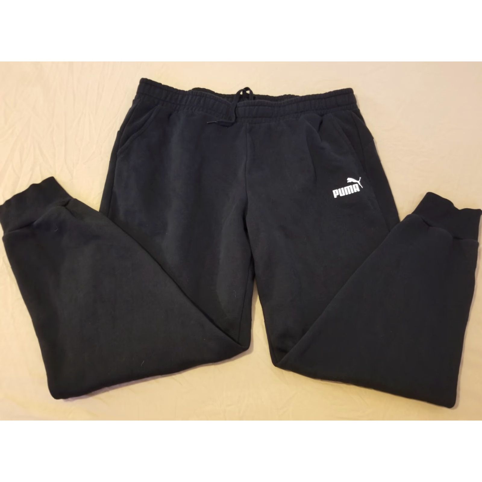 Puma PUMA Pants 2XL Black Athletic Jogger Mens Regular Size 2XL Workout Activewear Sportswear Pants Size US 39 - 2 Thumbnail