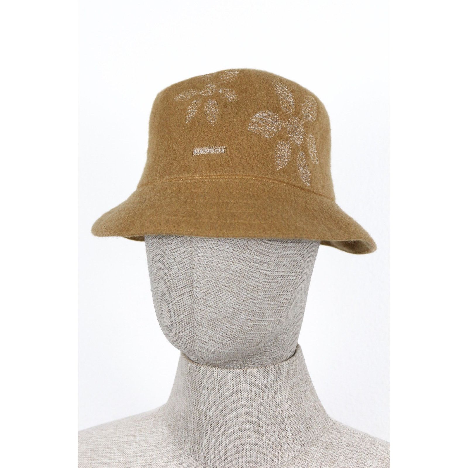 Kangol Kangol Logo Beige Wool Bucket Hat NZ Size ONE SIZE - 1 Thumbnail