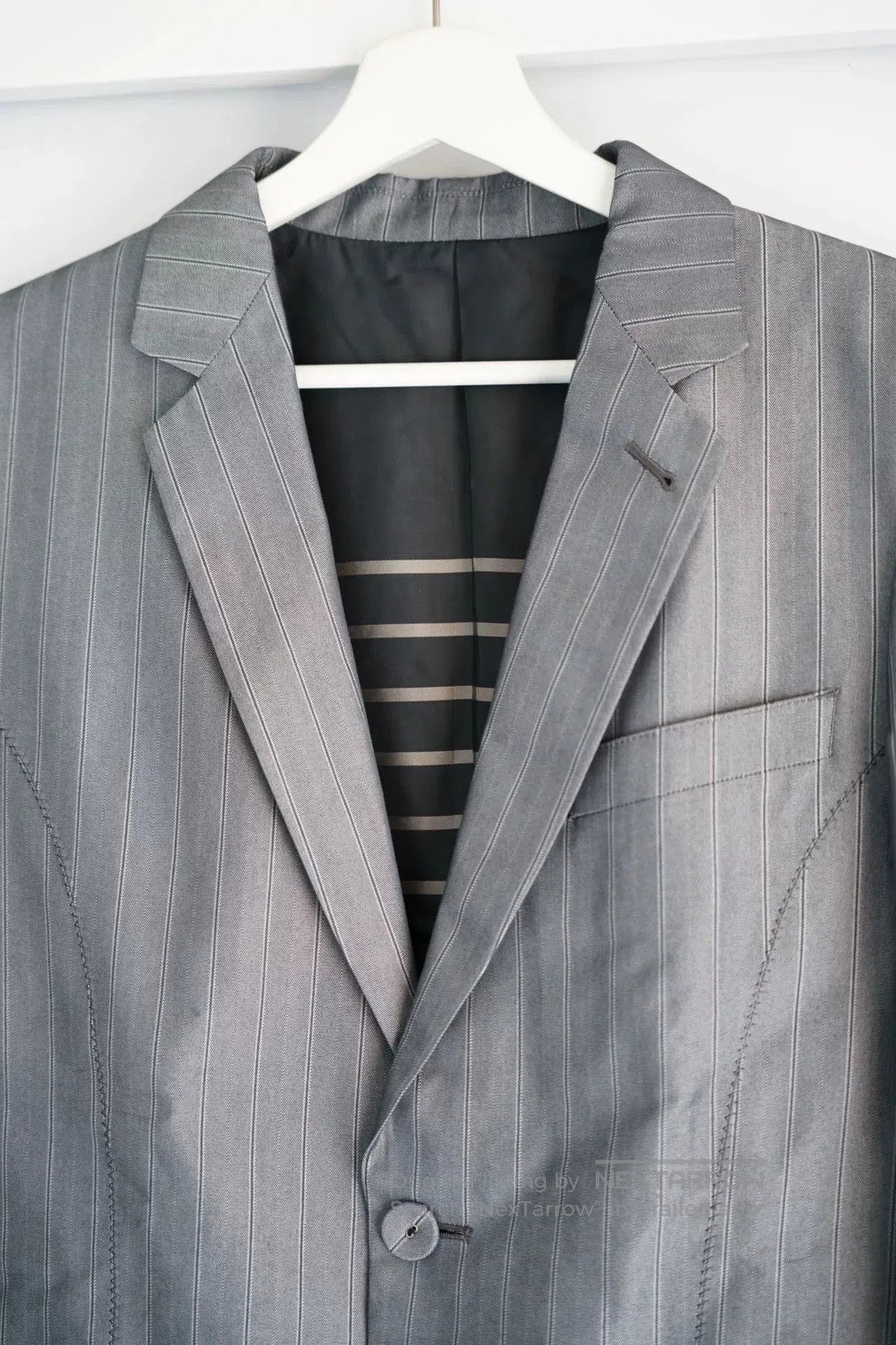 Jean Paul Gaultier gray striped suit by Jean Paul Gaultier. Size US L / EU 52-54 / 3 - 3 Thumbnail